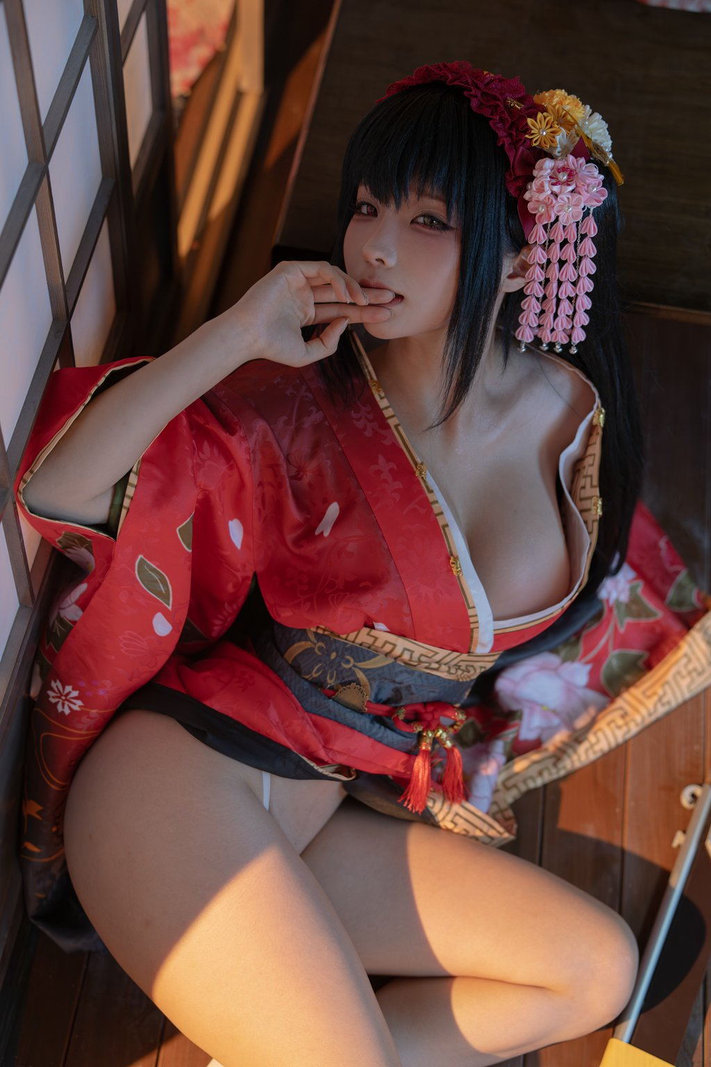 知名动漫博主@蠢沫沫 狂三和服cos [261P/9V/1.94G] 网红写真-第4张