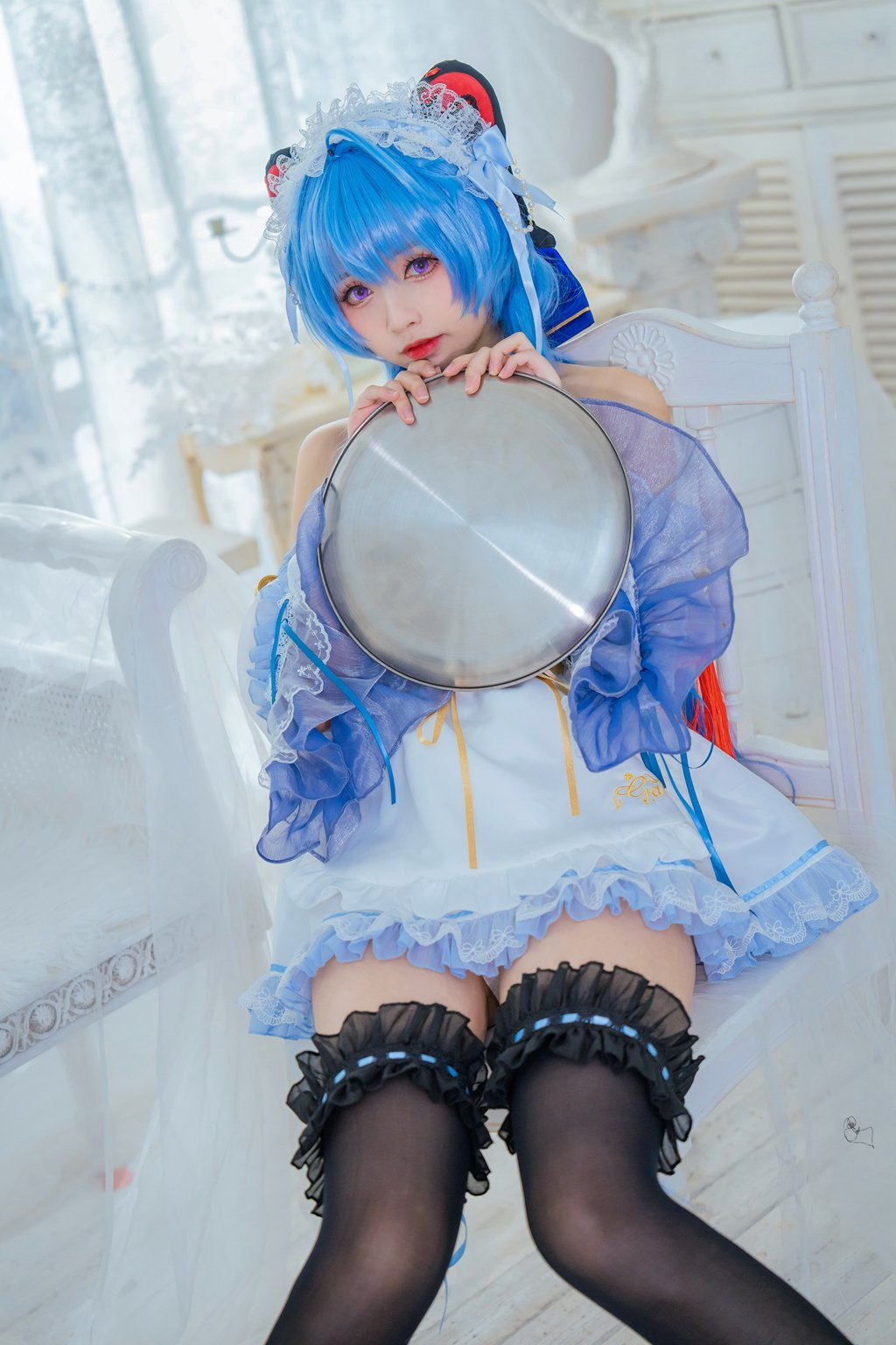 动漫博主@大大卷卷小卷 甘雨女仆 [20P/161MB] 网红写真-第3张