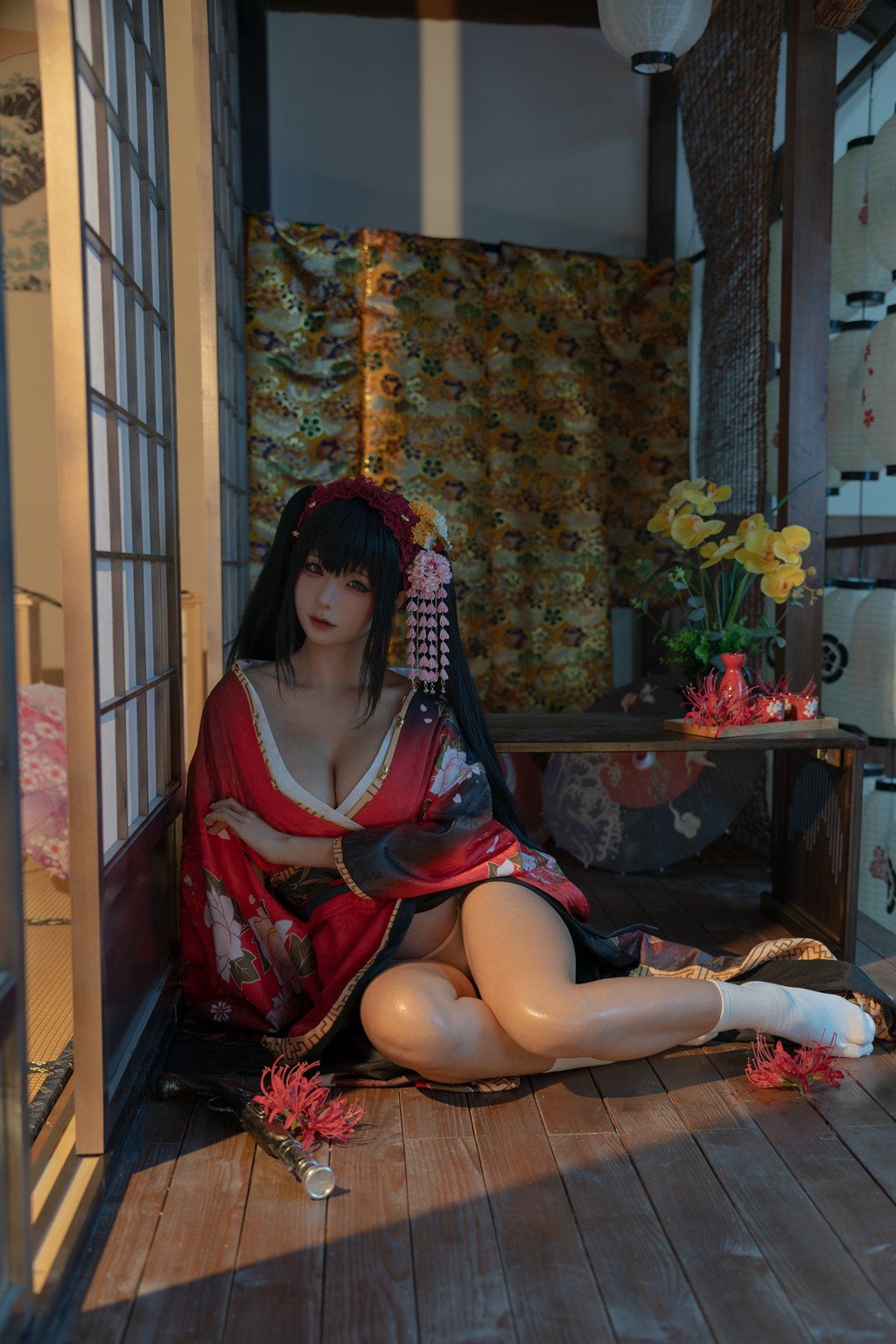 知名动漫博主@蠢沫沫 狂三和服cos [261P/9V/1.94G] 网红写真-第3张