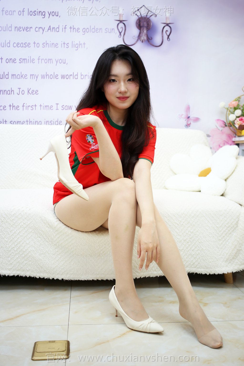 [初夏女神] NO.224 环环~【红色球服】欧洲杯你们看了吗？我是哪个球队的 [100P/1V/2.92GB] 其它写真-第2张