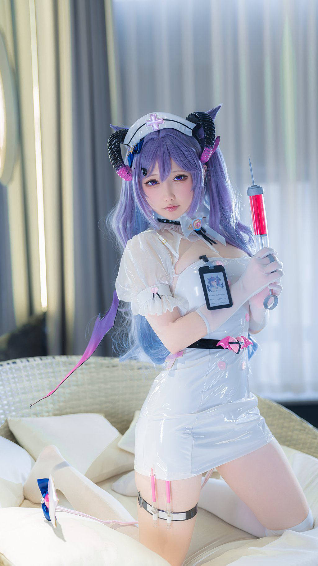 动漫博主@樱梨梨 刻晴魅魔护士 [30P-383MB] 网红写真-第2张
