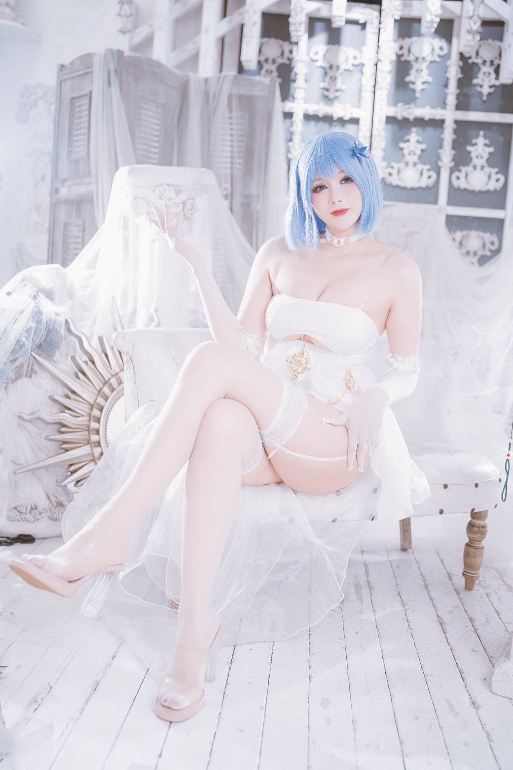 颜值博主@兔胖胖min 碧蓝航线 恰巴耶夫[40P-201M] 网红写真-第2张