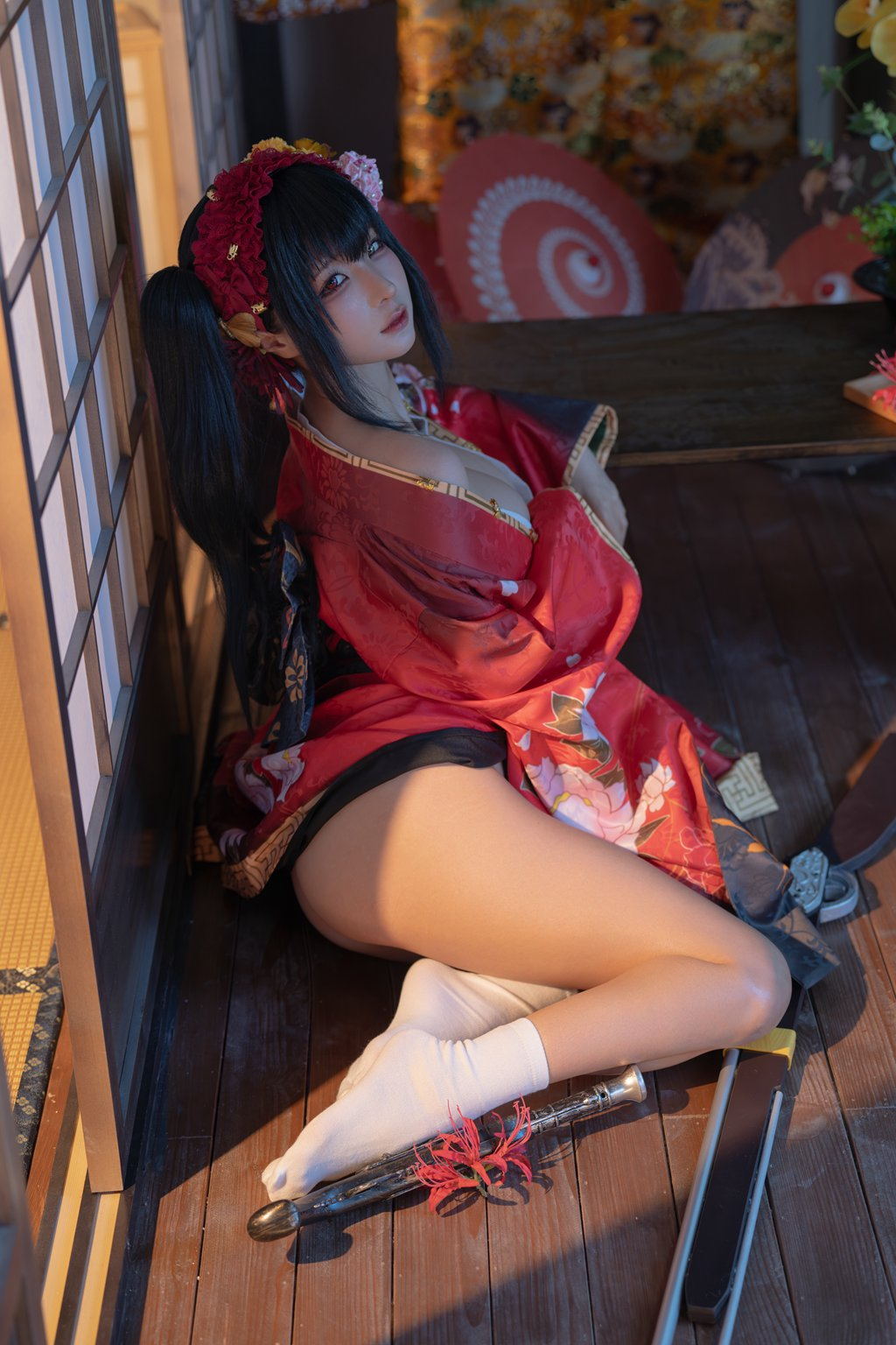 知名动漫博主@蠢沫沫 狂三和服cos [261P/9V/1.94G] 网红写真-第2张