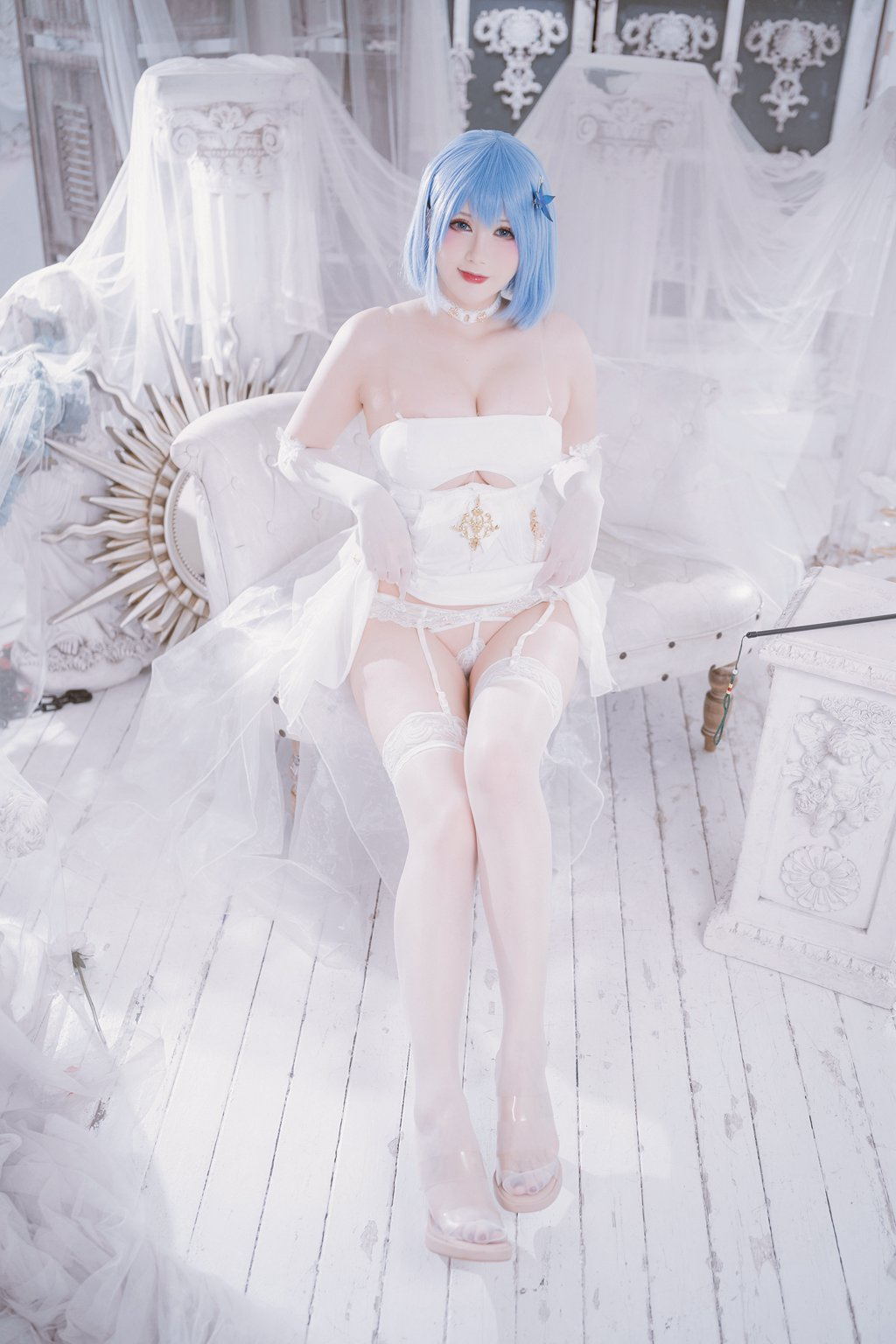 颜值博主@兔胖胖min 碧蓝航线 恰巴耶夫[40P-201M] 网红写真-第1张
