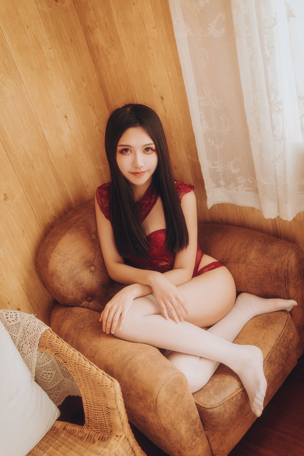 动漫博主@源纱希喵喵喵 晨风 红色内衣[12P-208.87MB] 网红写真-第3张