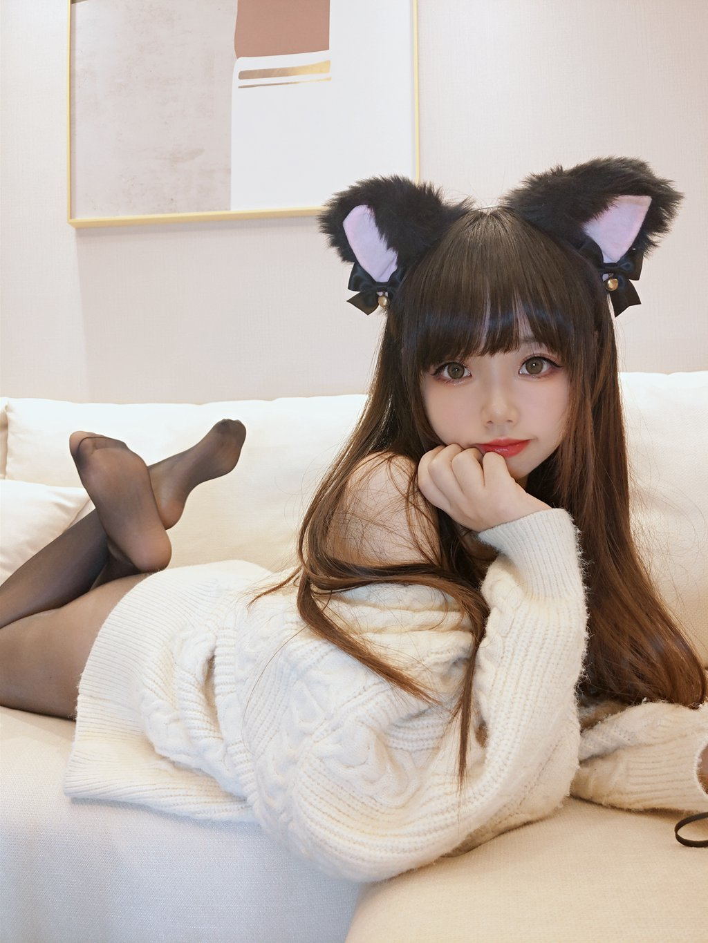 微博红人Coser@雪琪SAMA  油亮黑丝太太[50P1V-649MB] 网红写真-第4张
