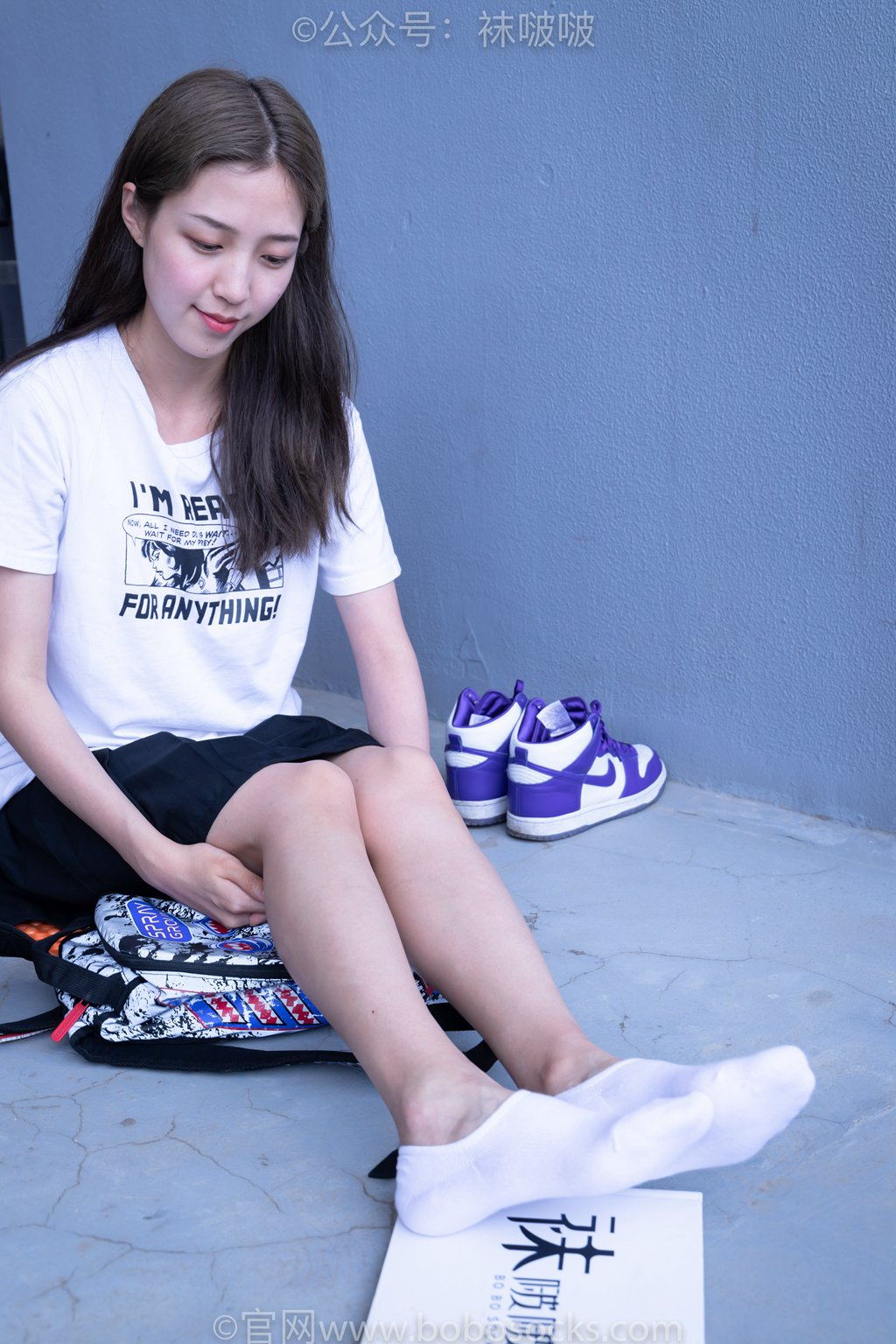 [BoBoSocks袜啵啵] 积分限定作品 NO.002 泡芙- AJ、白色棉质船袜、裸足 [135P/1.00G] 年费专享-第3张