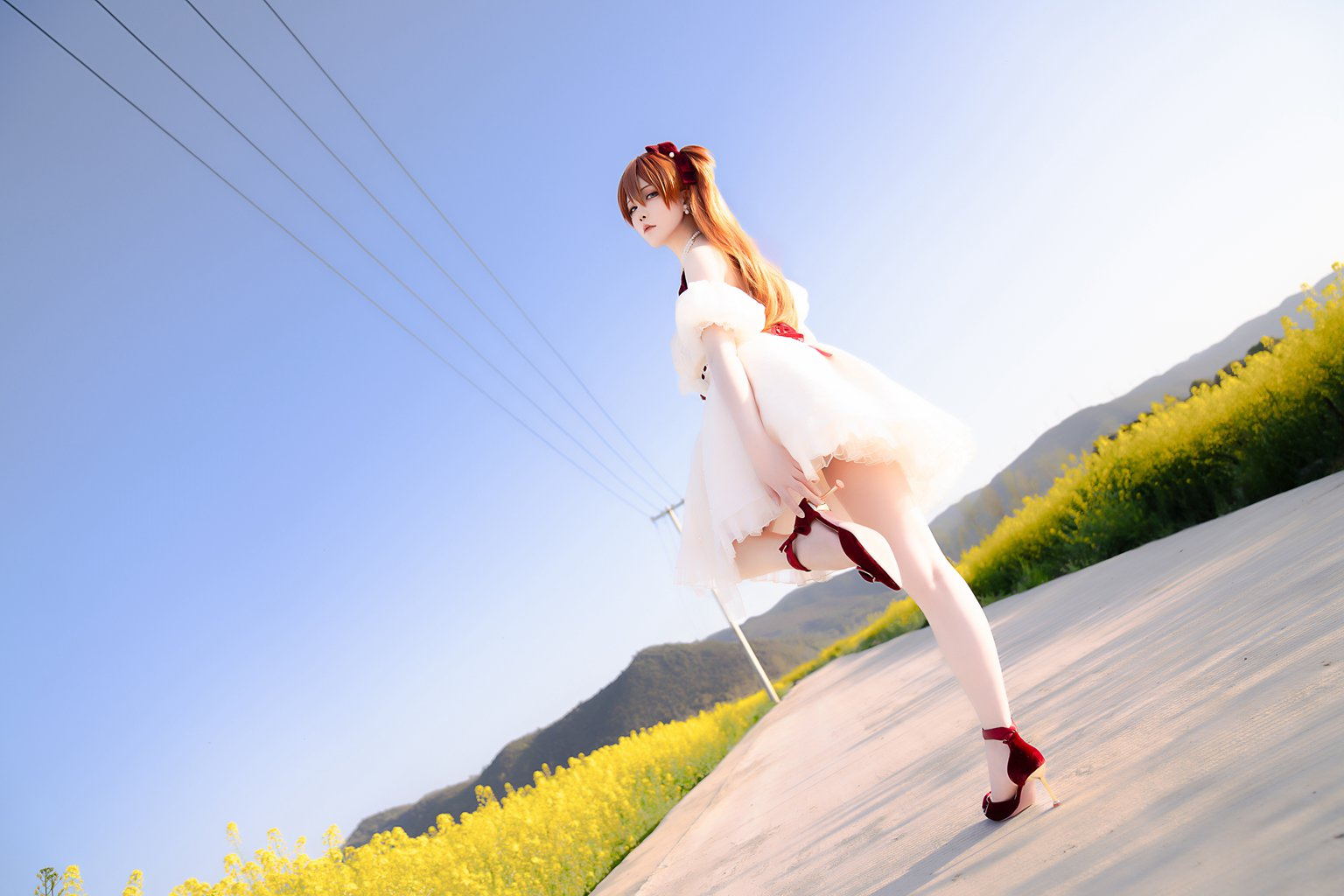 微博红人@星之迟迟 EVA 明日香花之语 [26P/89MB] 网红写真-第3张
