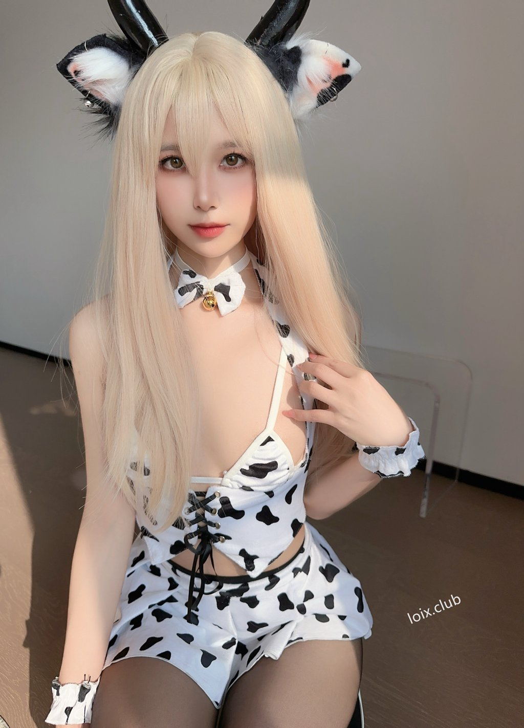 网红少女@布丁大法 – NO.059 奶牛情趣黑丝[99P-2V-551M] 网红写真-第1张