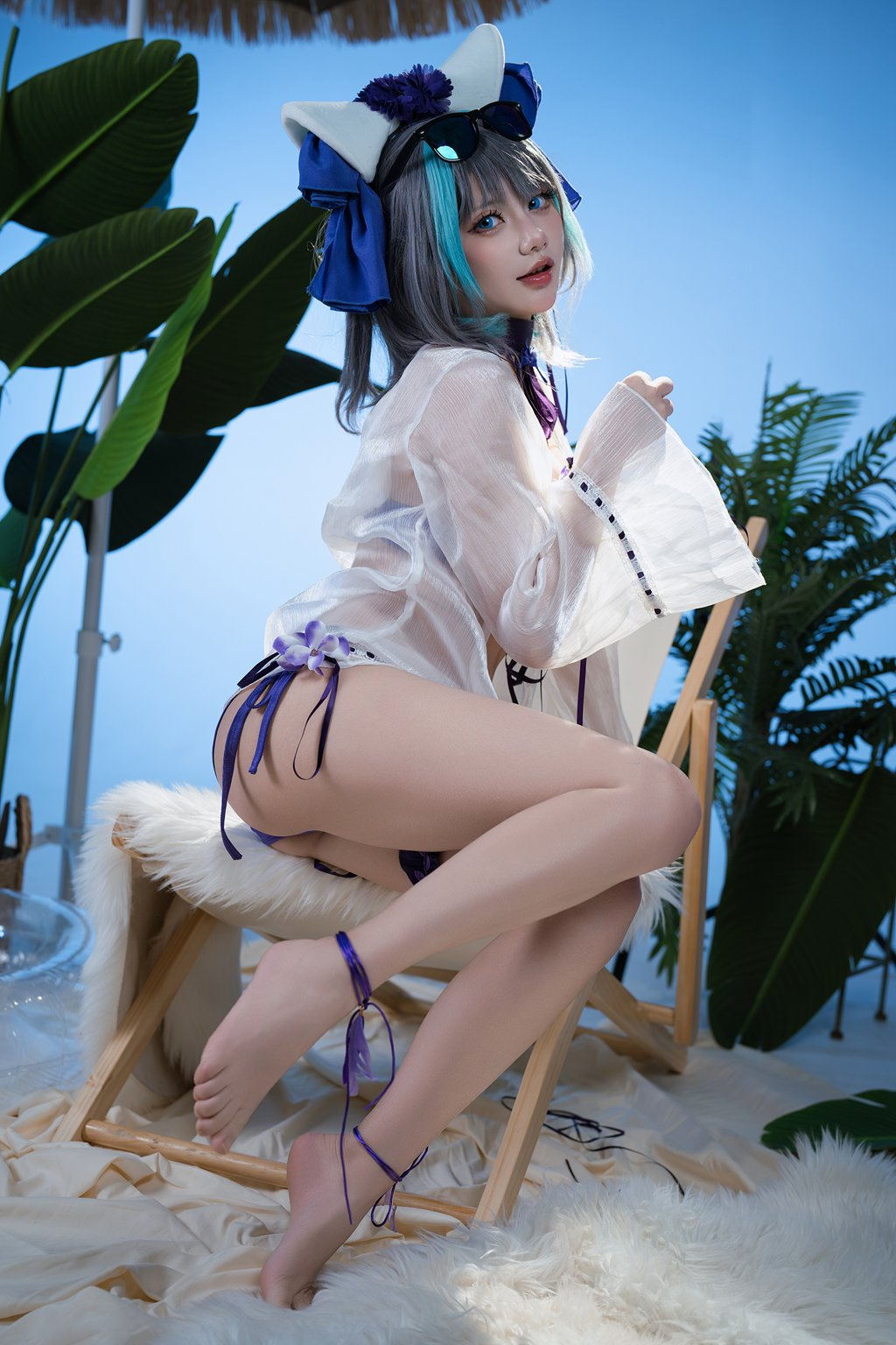 网紅Coser@是一只熊仔吗 碧蓝航线 柴郡[100P-319M] 网红写真-第4张