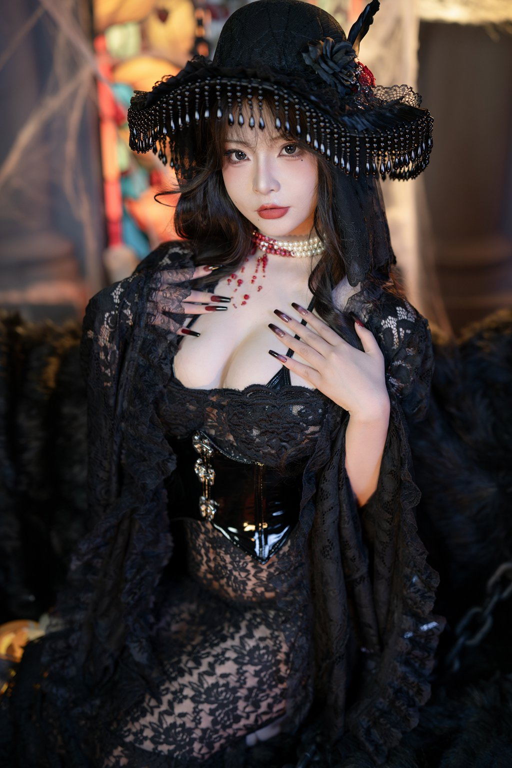 动漫博主@yuuhui玉汇 万圣节特辑 魔女狂欢夜 [133P/1V/1.14G] 网红写真-第4张