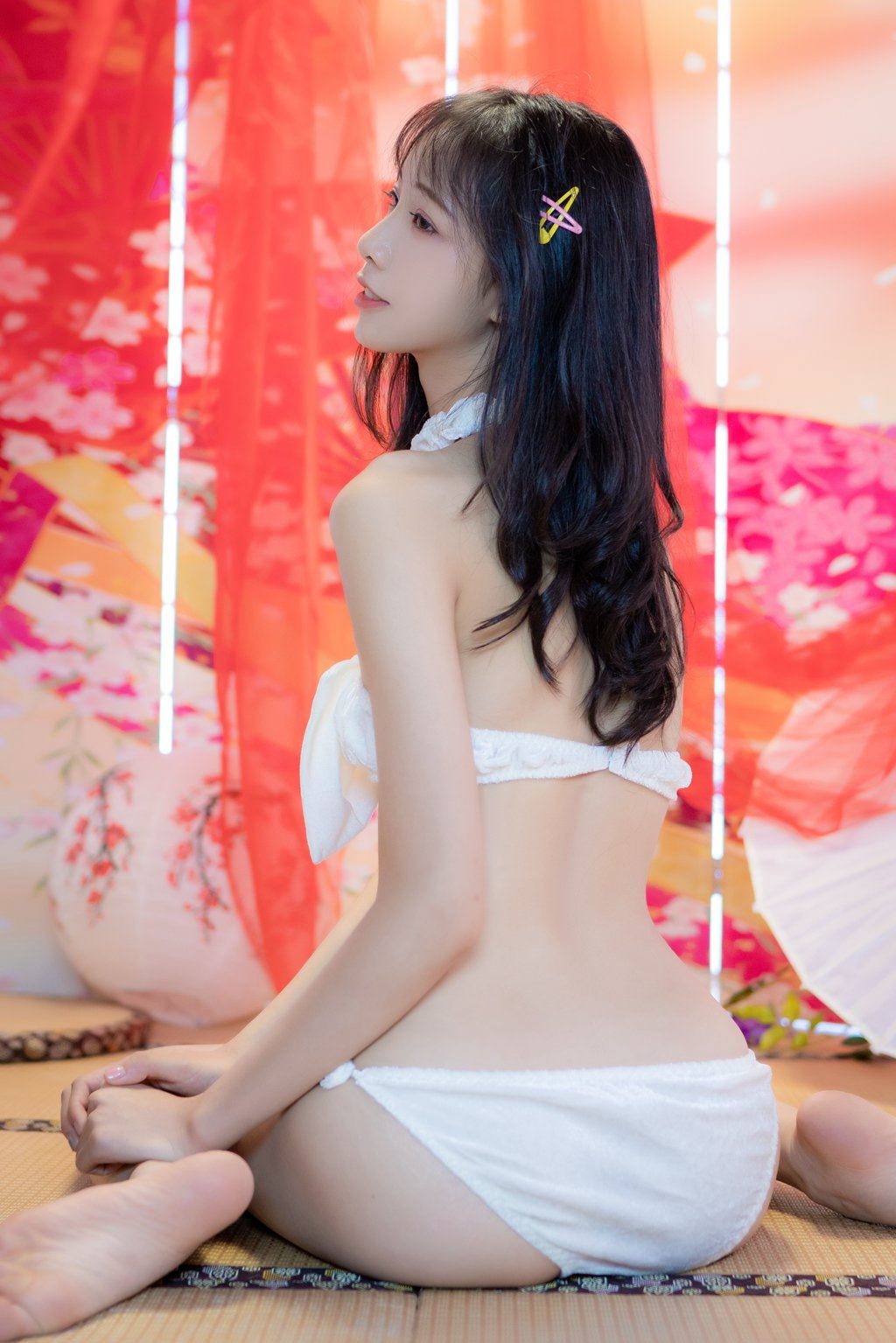 网紅Coser@西呱呀呀呀 –日系棚拍白猫咪内衣 [34P-356MB] 网红写真-第4张