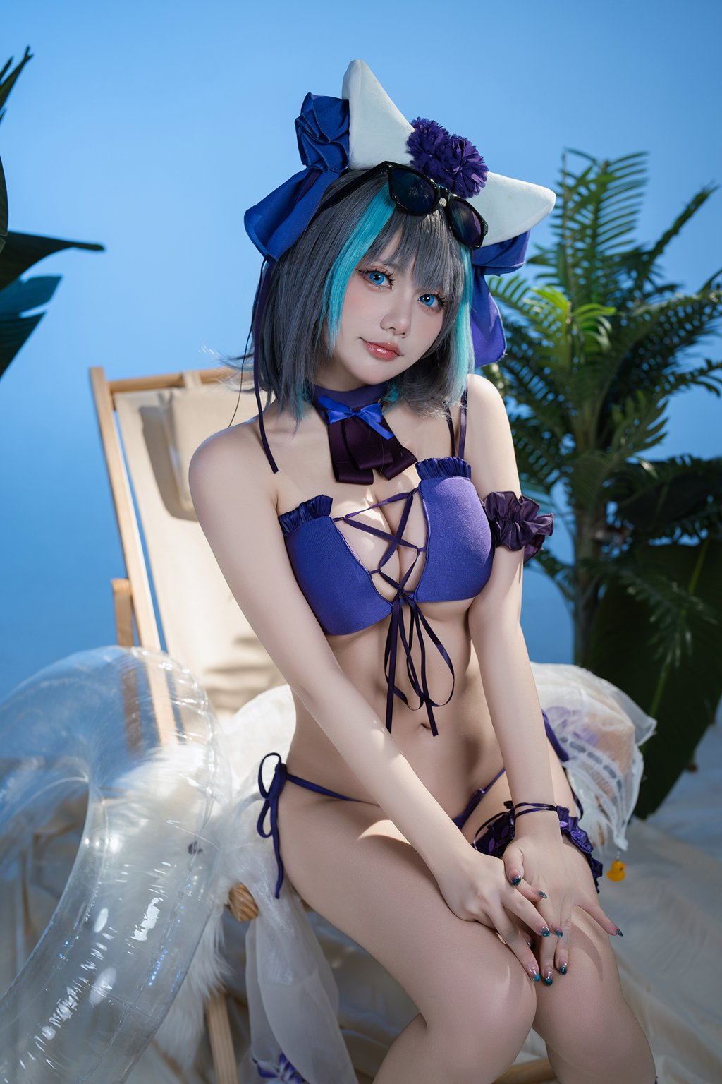 网紅Coser@是一只熊仔吗 碧蓝航线 柴郡[100P-319M] 网红写真-第3张