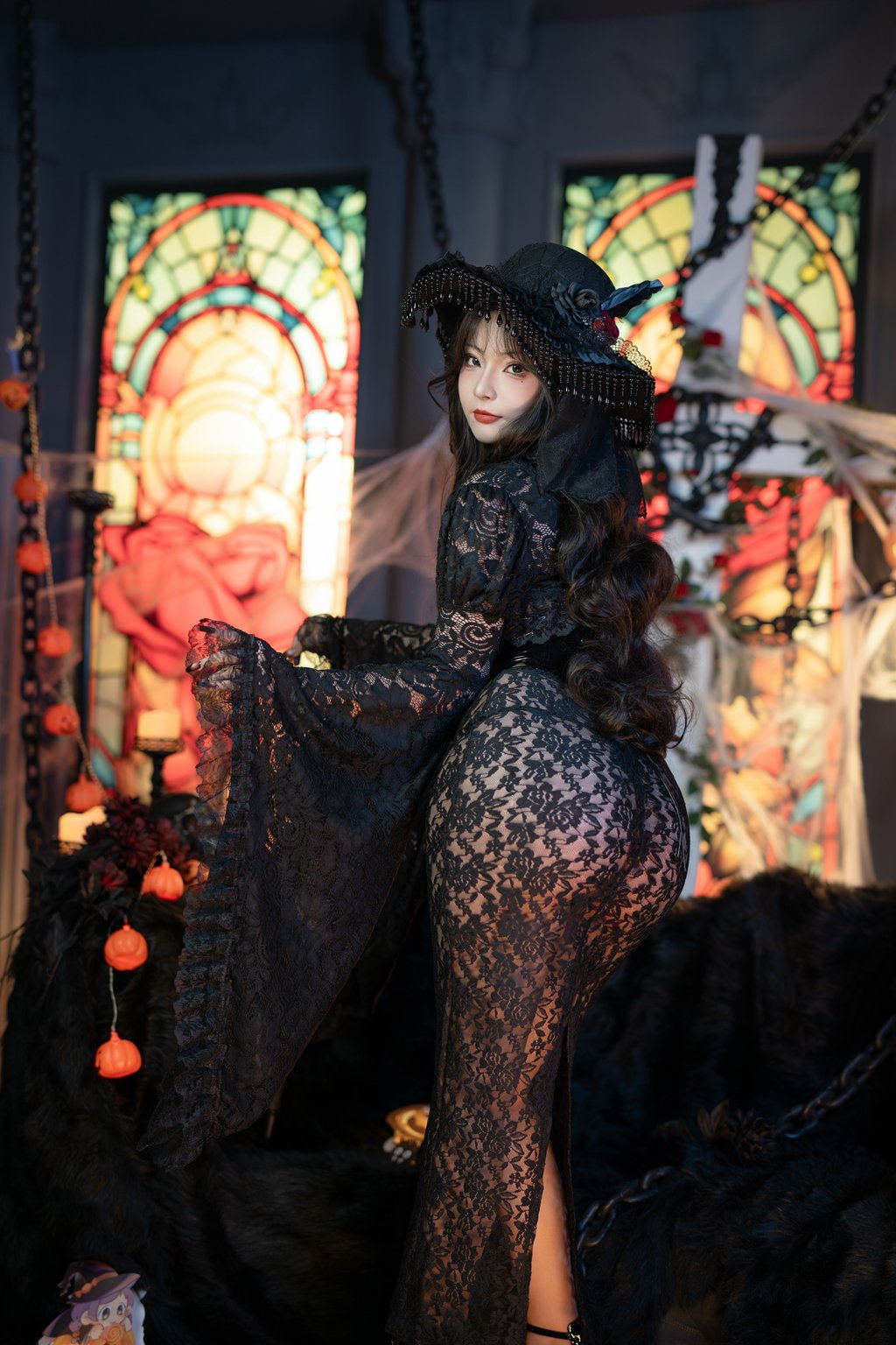 动漫博主@yuuhui玉汇 万圣节特辑 魔女狂欢夜 [133P/1V/1.14G] 网红写真-第3张