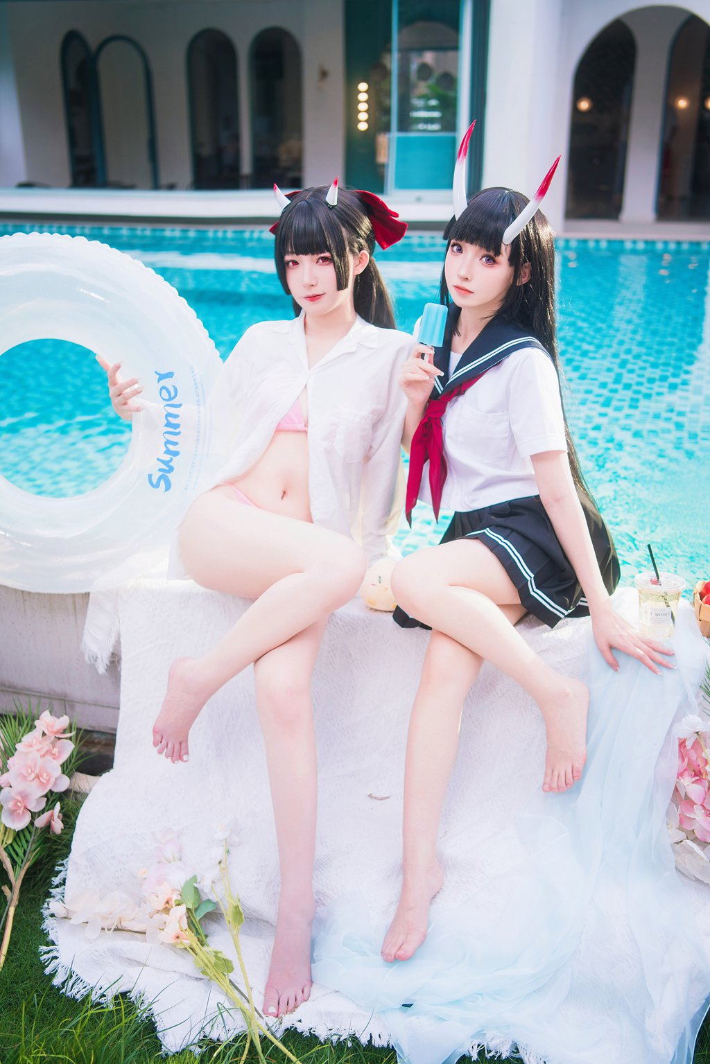 动漫博主@封疆疆&祖木子 碧蓝航线 能代 酒匂 [43P/387MB] 网红写真-第2张