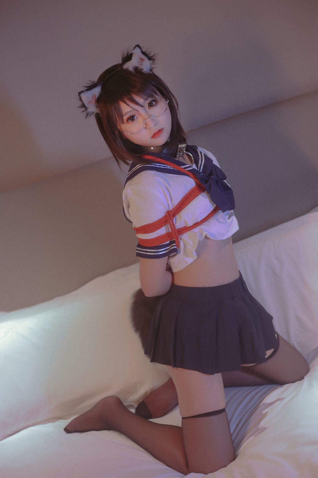 网红Coser@是青水 猫耳调教 [36P-439MB] 网红写真-第1张