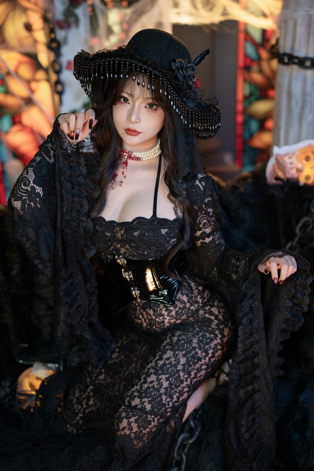 动漫博主@yuuhui玉汇 万圣节特辑 魔女狂欢夜 [133P/1V/1.14G] 网红写真-第1张