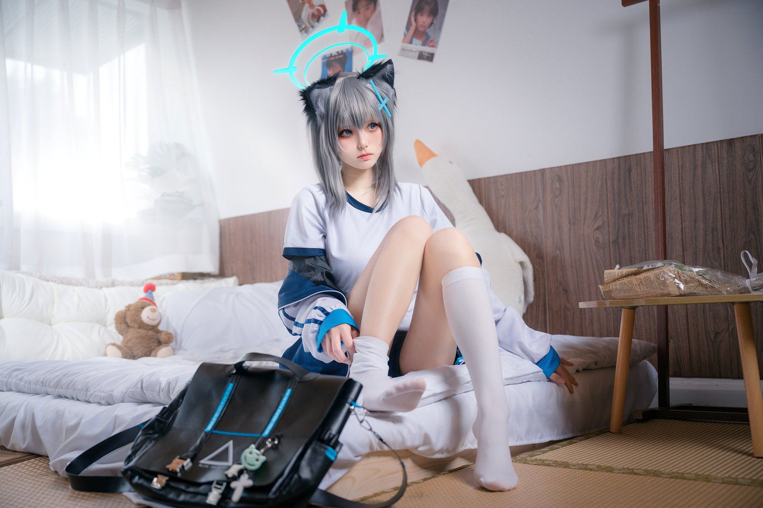 网红Coser@九柒喵 – 体操服白子[17P-67.6M] 网红写真-第4张