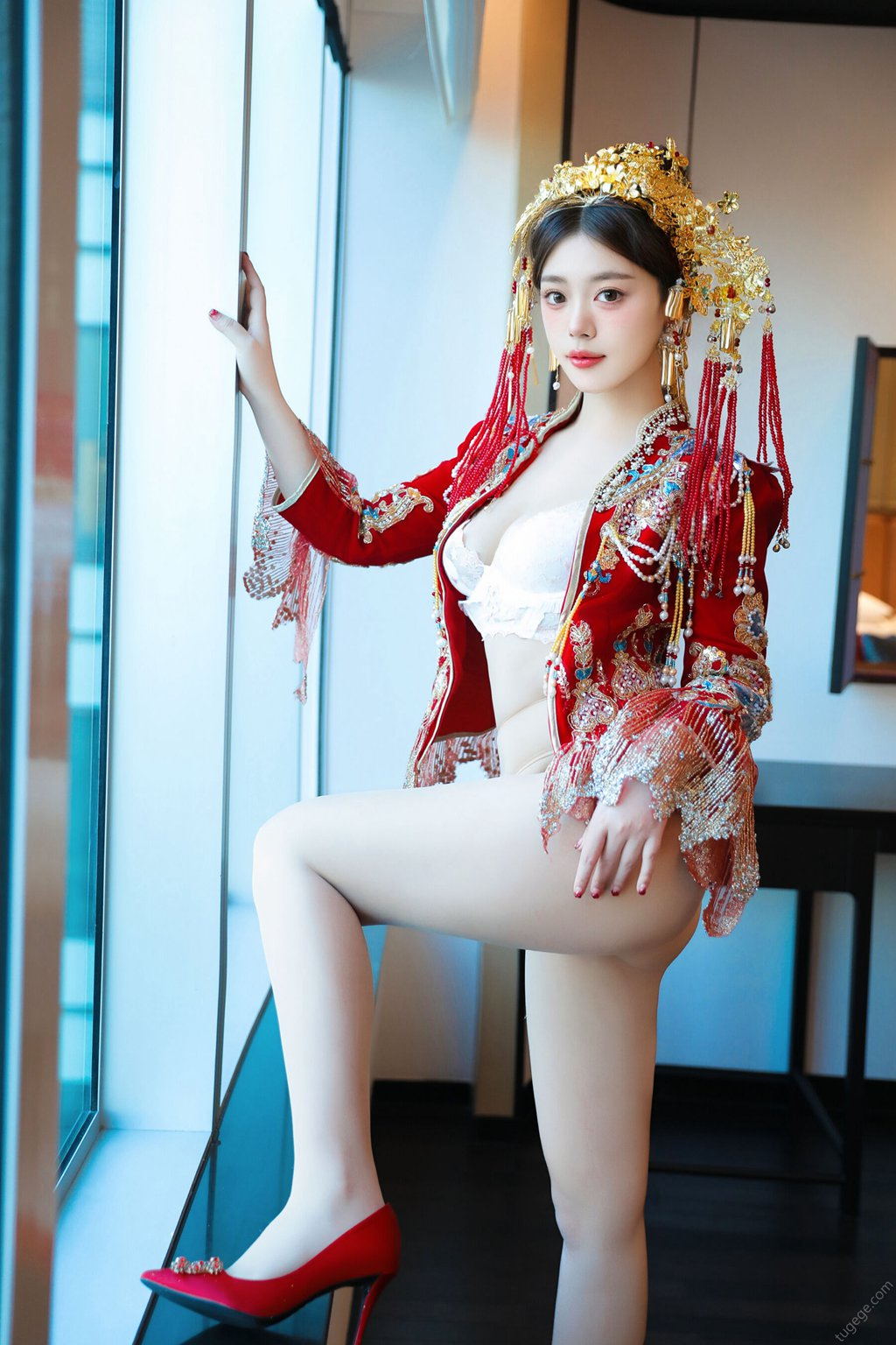 秀人模特@蛋蛋宝 – 内购系列 -新娘秀禾服[89P/130MB] 年费专享-第4张