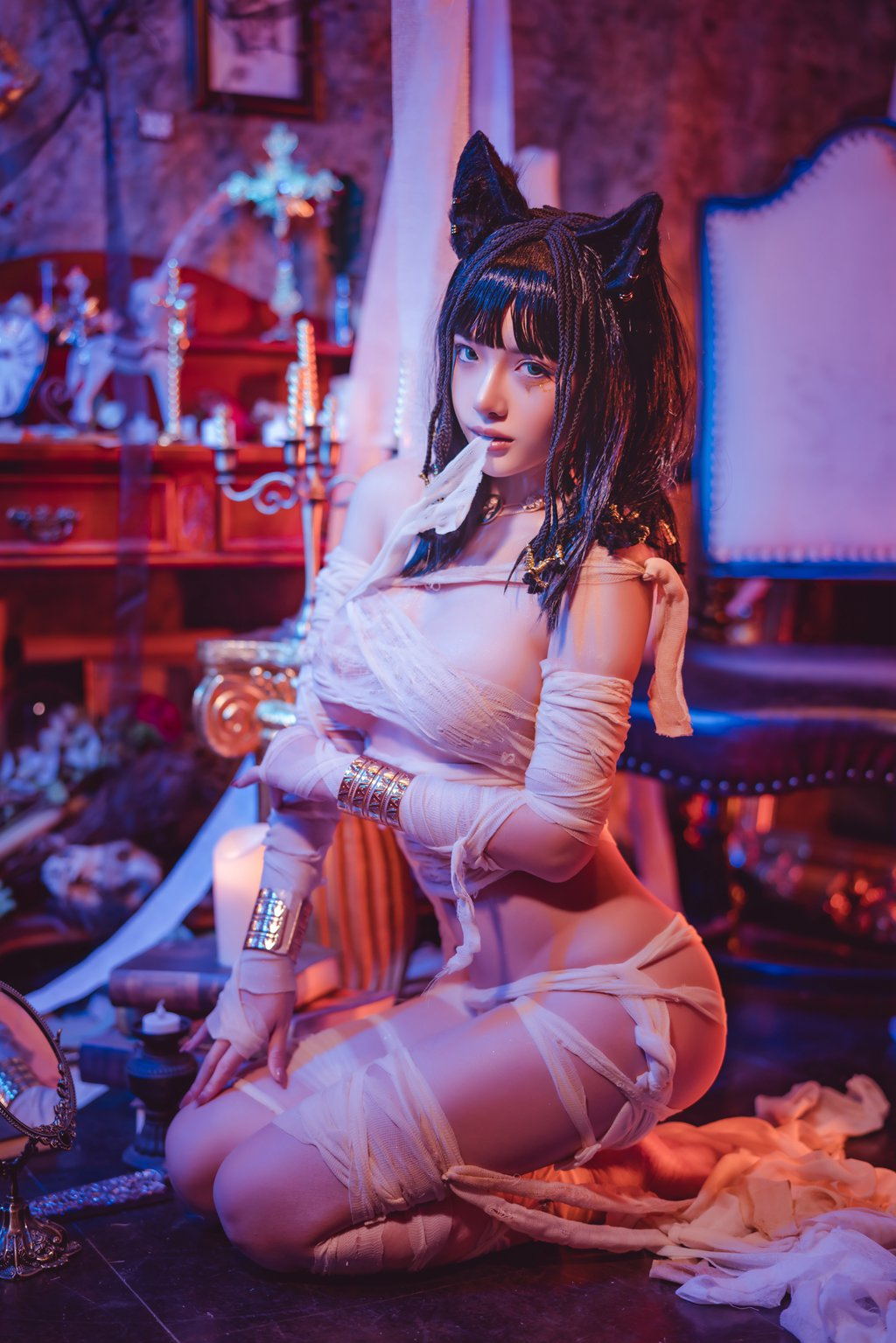 网紅Coser@雯妹不讲道理 四月舰长 木乃伊[36P/514MB] 网红写真-第4张