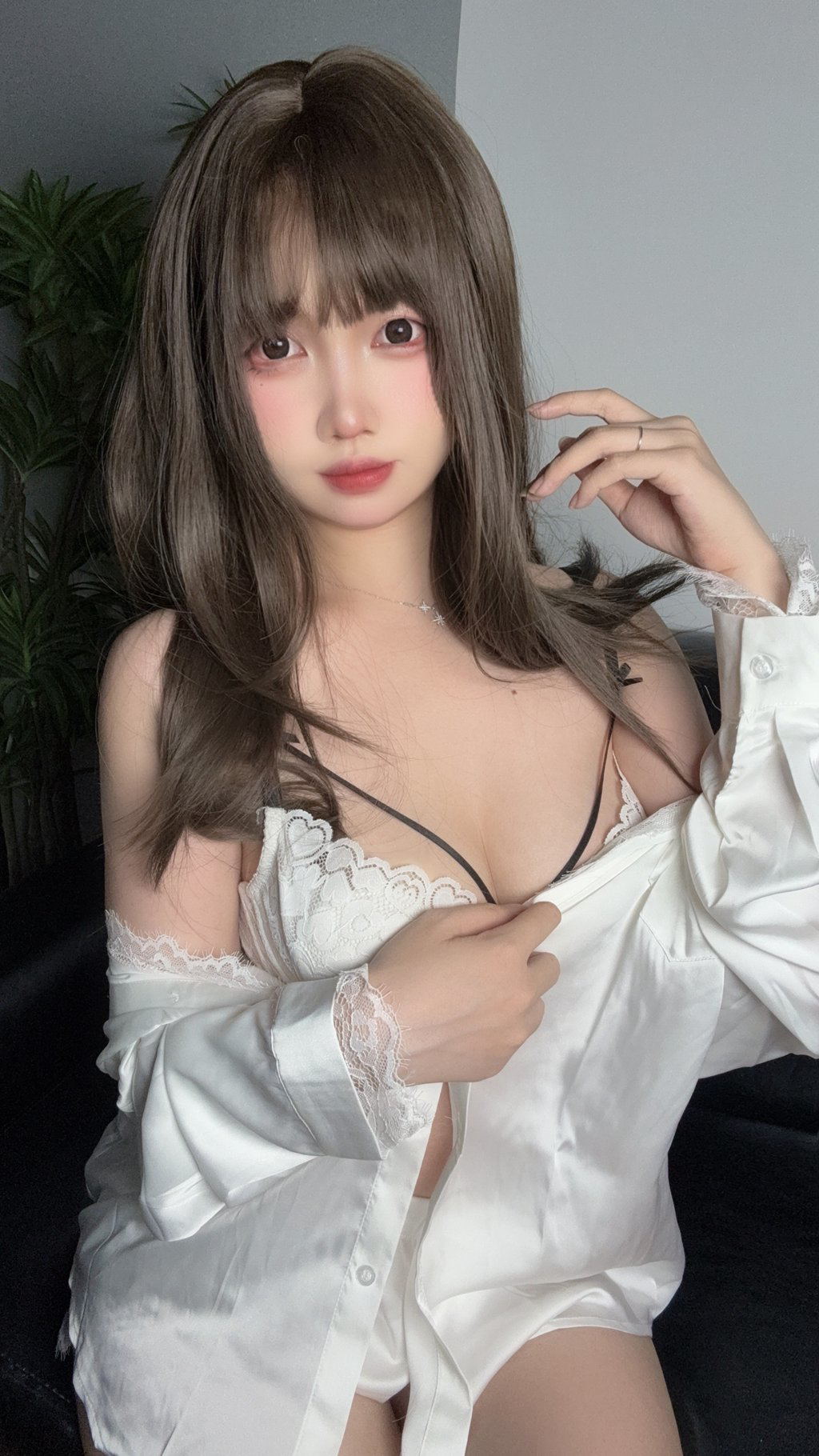 摄影博主@洛桑w伊梓 专属衬衫雪糕[37P-148M] 网红写真-第3张