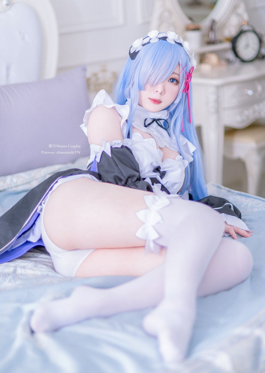 网紅Coser@霜月shimo 雷姆女仆装 [12P-13MB] 网红写真-第3张