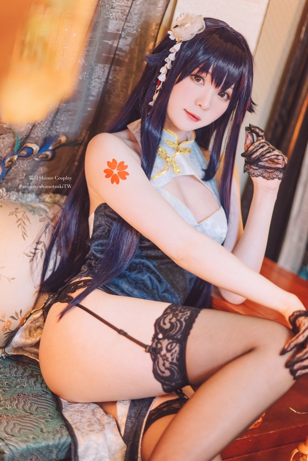 网紅Coser@霜月shimo 碧蓝航线 吾妻旗袍 [12P1V-338MB] 网红写真-第3张