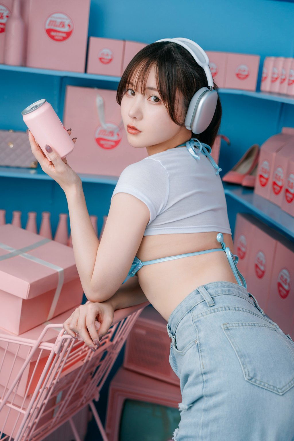 人气Coser@けん研(けんけん) – NO.072 PINK×BLUE [100P-225MB] 网红写真-第3张