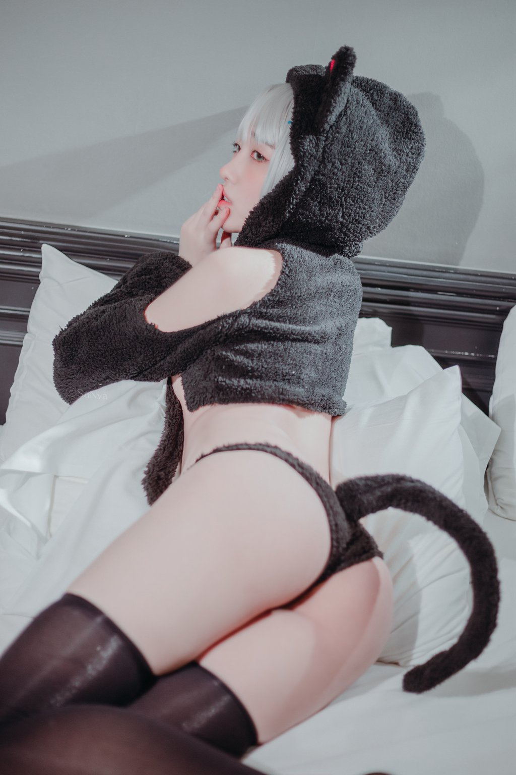 韩模写真@[DJAWA] NO.175 Sonson – Mischief Black Cat [35P/389MB] 其它写真-第2张