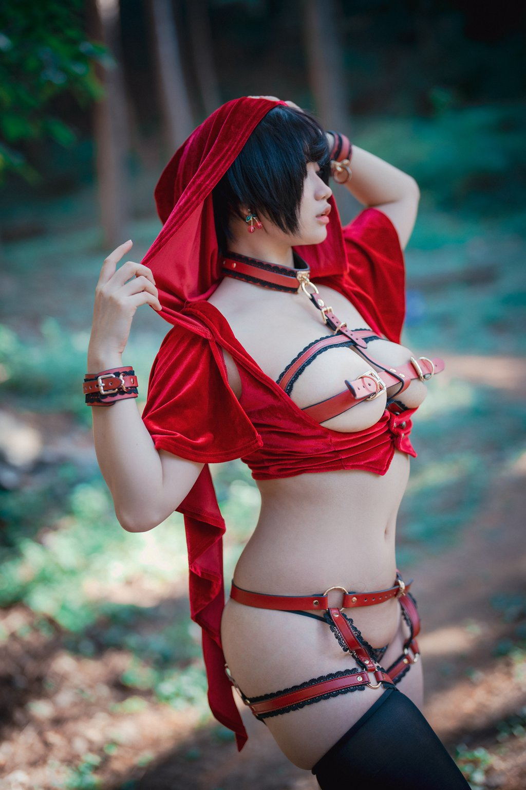 韩模写真@[DJAWA] NO.196 Mimmi – Naughty Red Hiring Hood [125P/3.17G] 其它写真-第2张