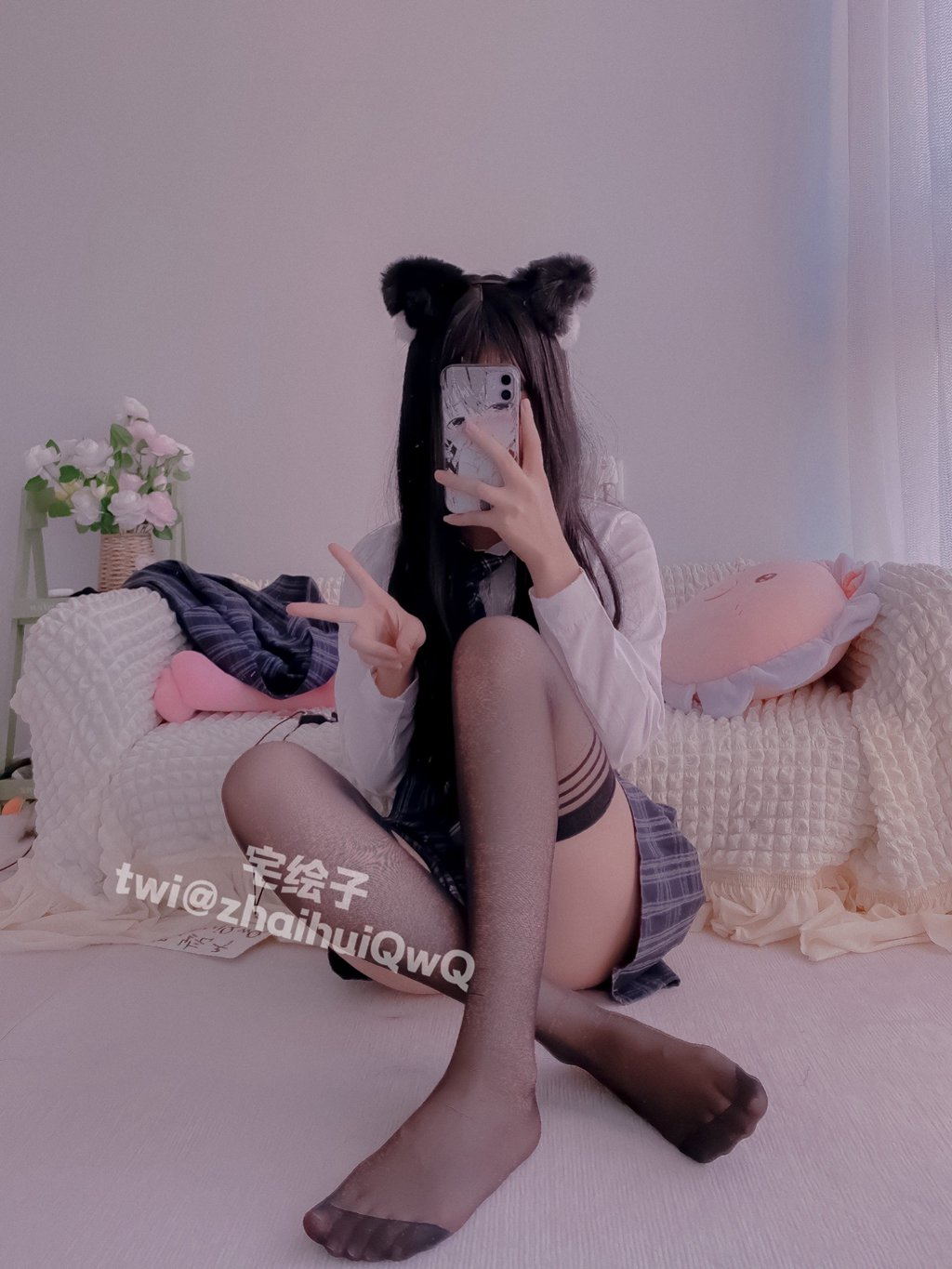 网紅Coser@二阶堂 (宅绘子) 猫儿JK[86P-2V-115.1M] 网红写真-第2张