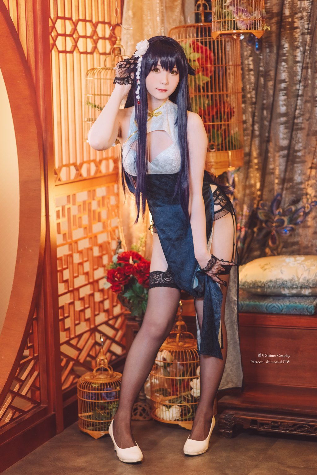 网紅Coser@霜月shimo 碧蓝航线 吾妻旗袍 [12P1V-338MB] 网红写真-第2张