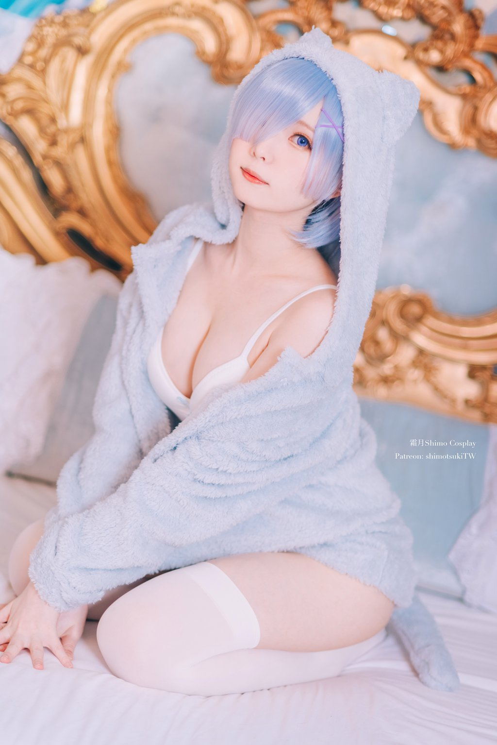 网紅Coser@霜月shimo 雷姆猫咪装 [16P-214MB] 网红写真-第1张