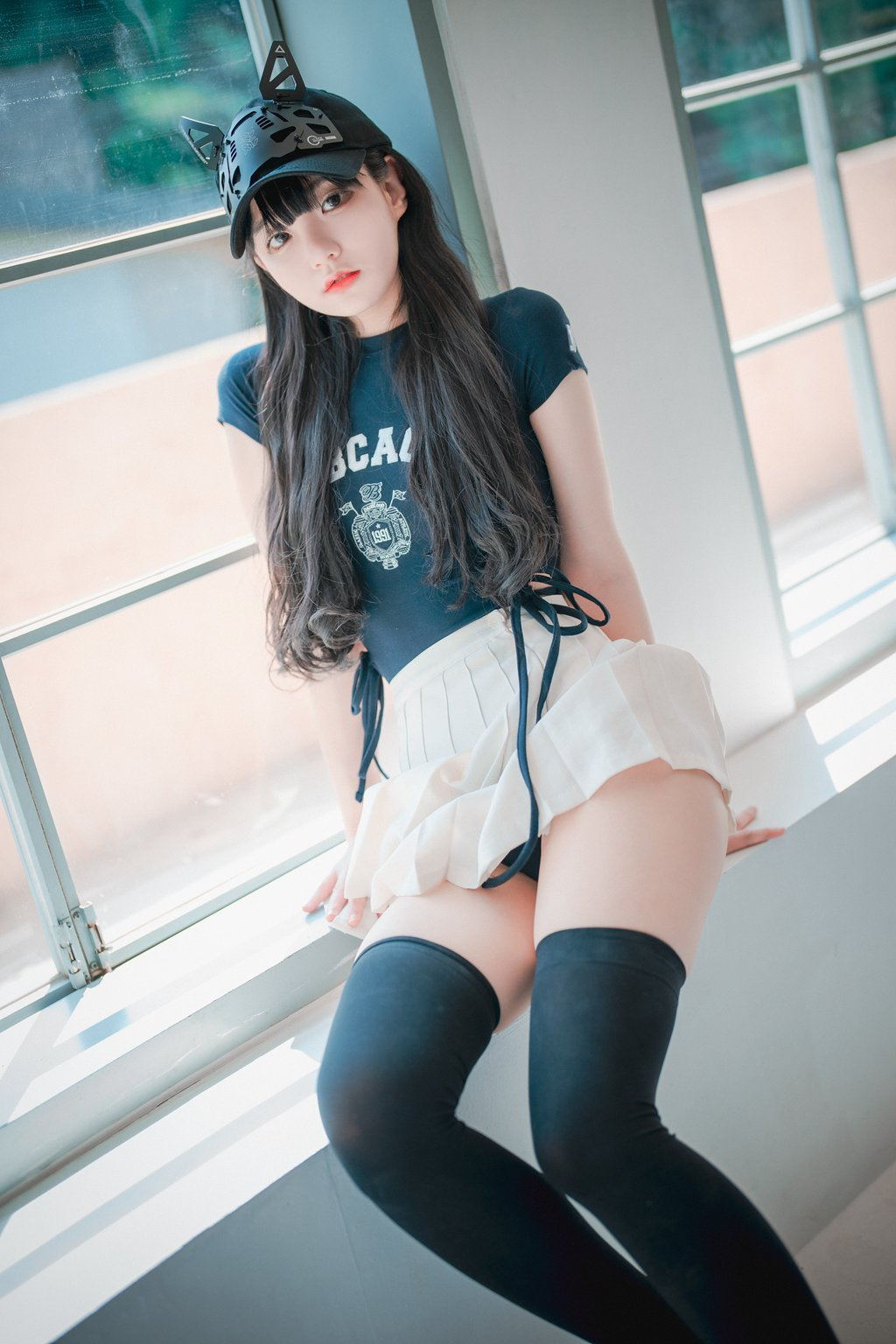 韩模写真@[DJAWA] NO.180 Jenny – Classic Athletic Girl in Navy Blue [71P/1.51G] 其它写真-第1张