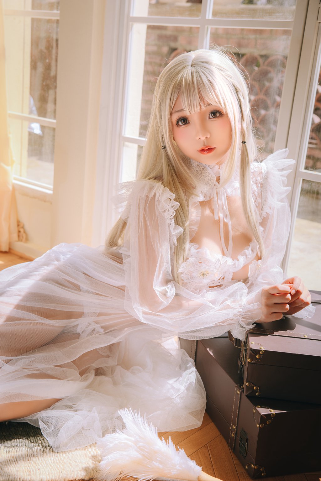 人气动漫博主@日奈娇 白纱衣[134P-4V-1.08GB] 网红写真-第4张