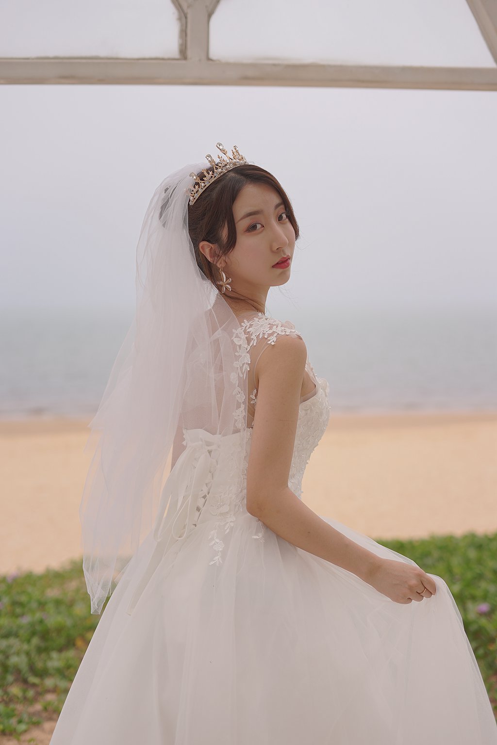 微博红人Coser@黑川 海岛之旅真爱版-婚纱[17P-136.8M] 网红写真-第4张