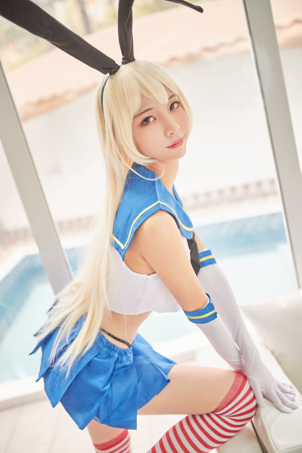 网紅Coser@西呱呀呀呀 –舰队少女 兔女郎[128P-1.92G] 网红写真-第4张