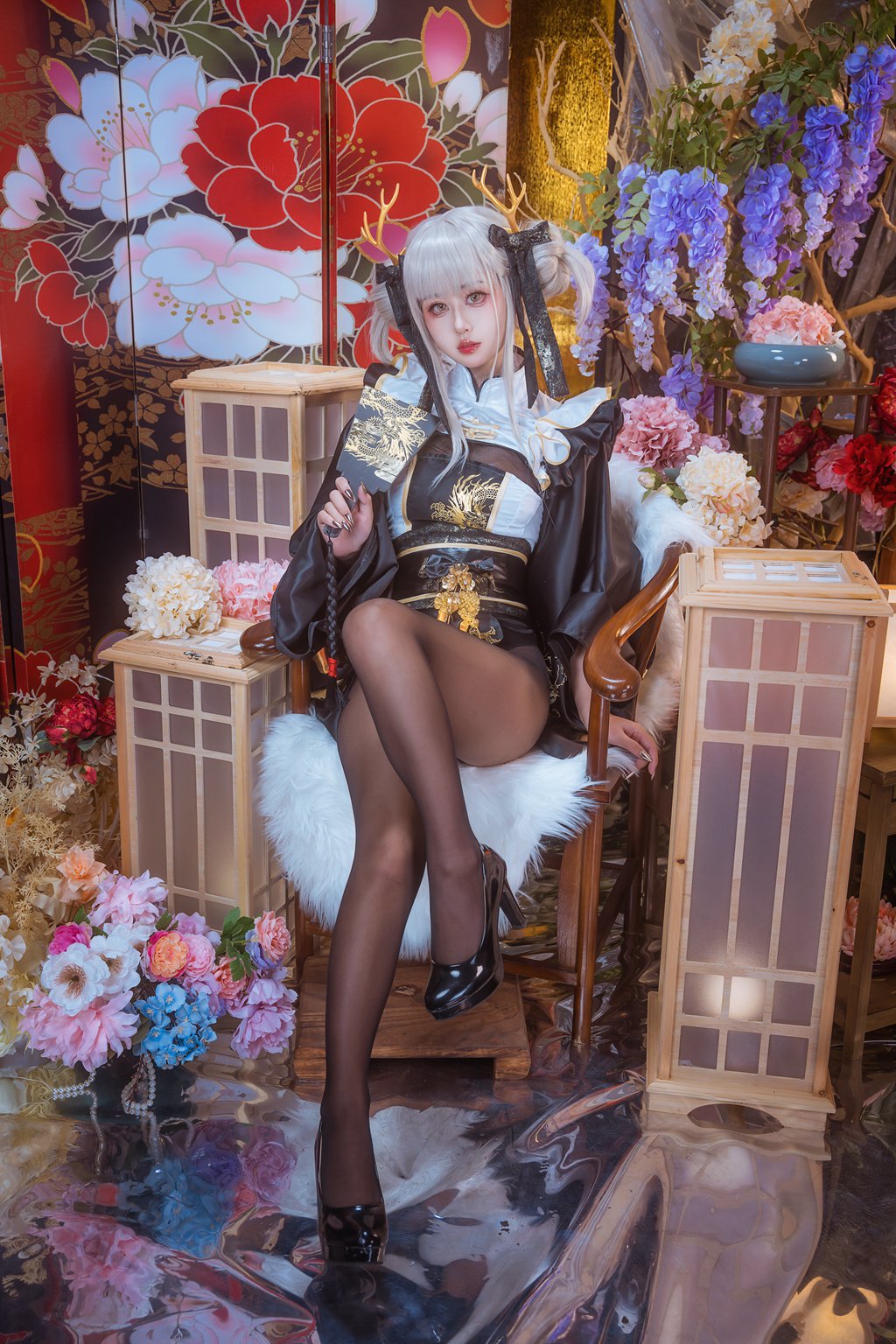 动漫博主@萌芽儿o0 白兔和服[18P-137.4M] 网红写真-第4张