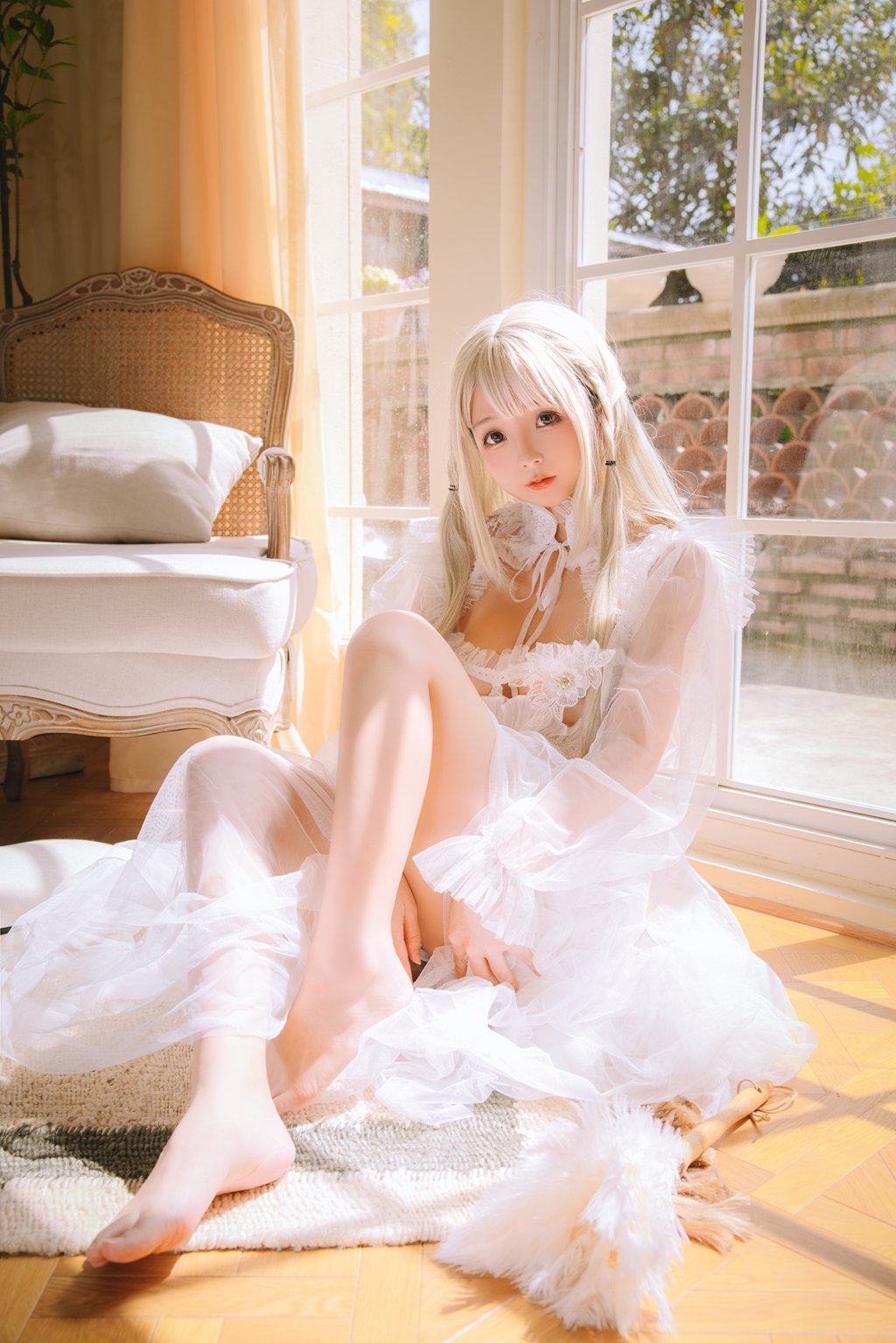 人气动漫博主@日奈娇 白纱衣[134P-4V-1.08GB] 网红写真-第3张