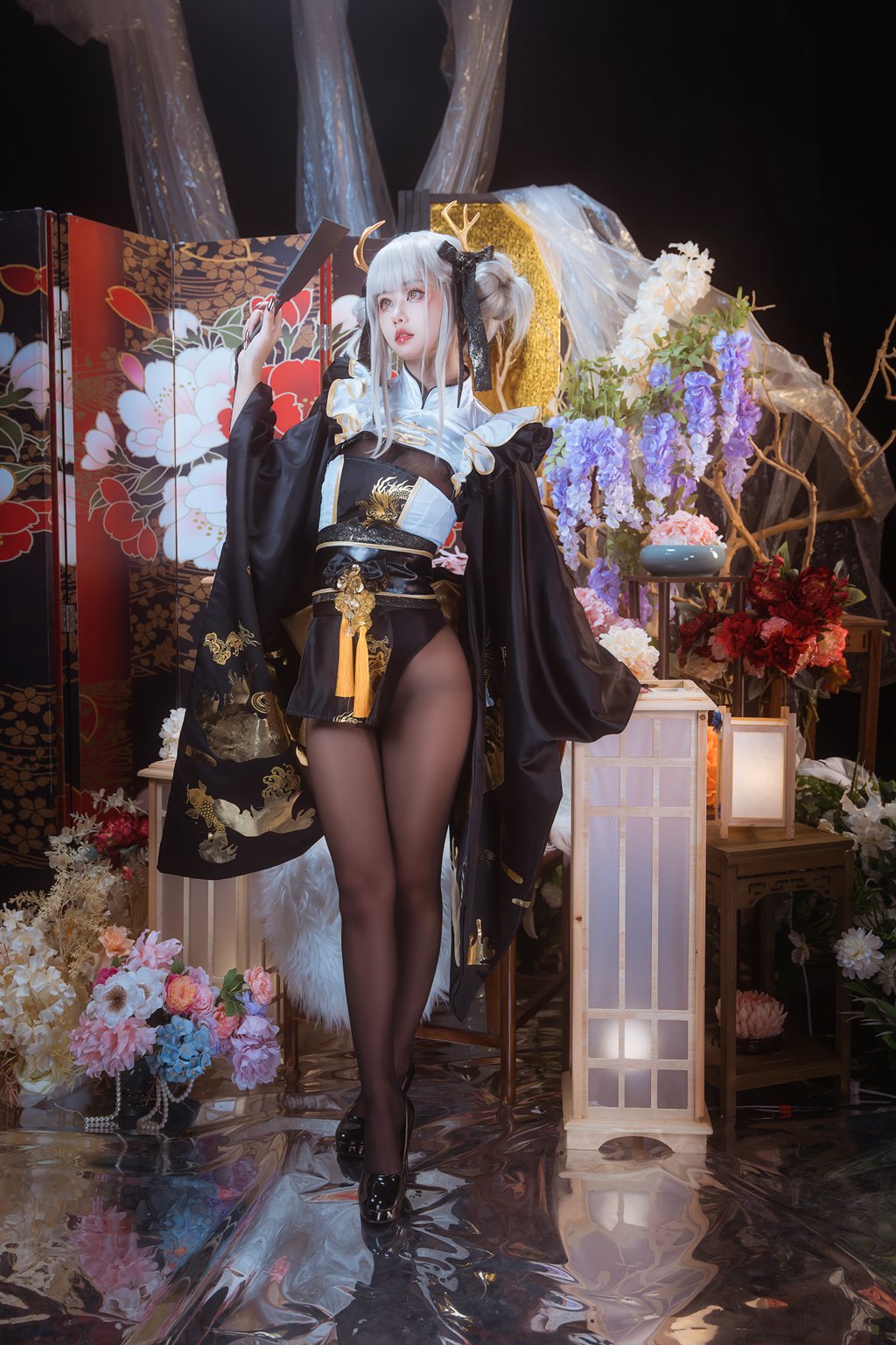 动漫博主@萌芽儿o0 白兔和服[18P-137.4M] 网红写真-第3张