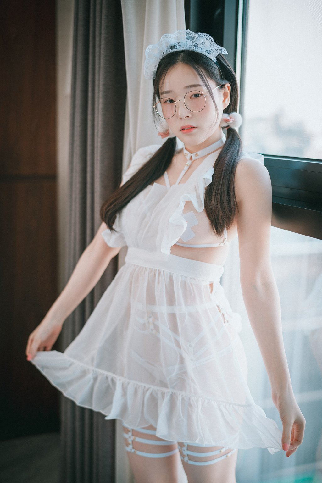 韩模写真@[DJAWA] NO.221 Pia – Sheer Chiffon Apron [66P/88MB] 其它写真-第3张