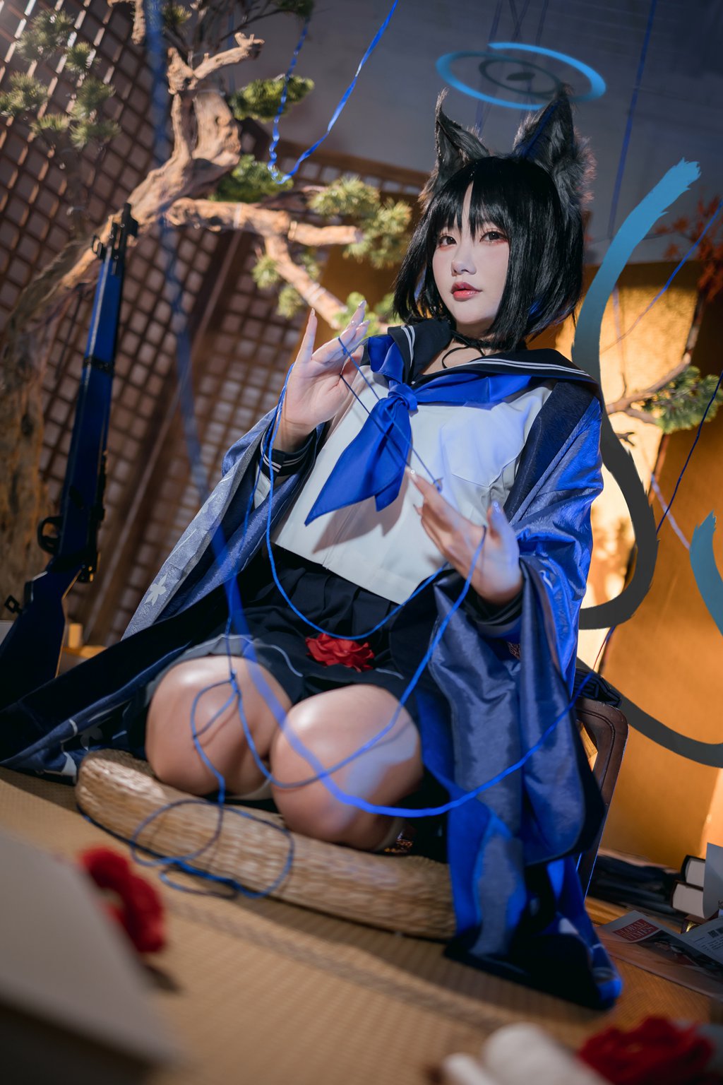 网紅Coser@是一只熊仔吗 蔚蓝档案 桐生桔梗[40P-220M] 网红写真-第3张