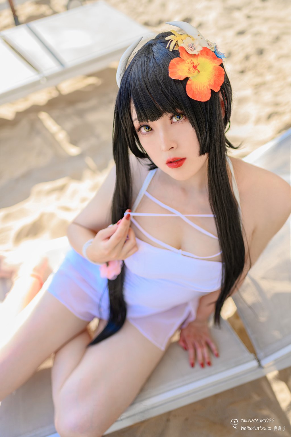 动漫博主@Natsuko_夏夏子 碧蓝航线 比叡泳装[55P-290M] 网红写真-第2张