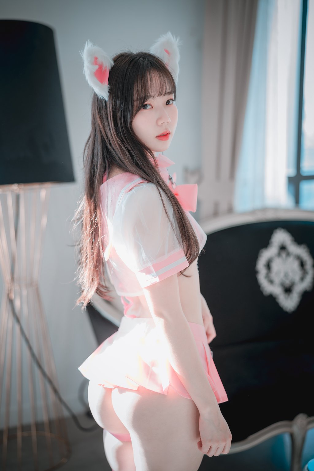 韩模写真@[DJAWA] NO.234 Myu_a – Catgirl in Pink [72P/892MB] 其它写真-第2张