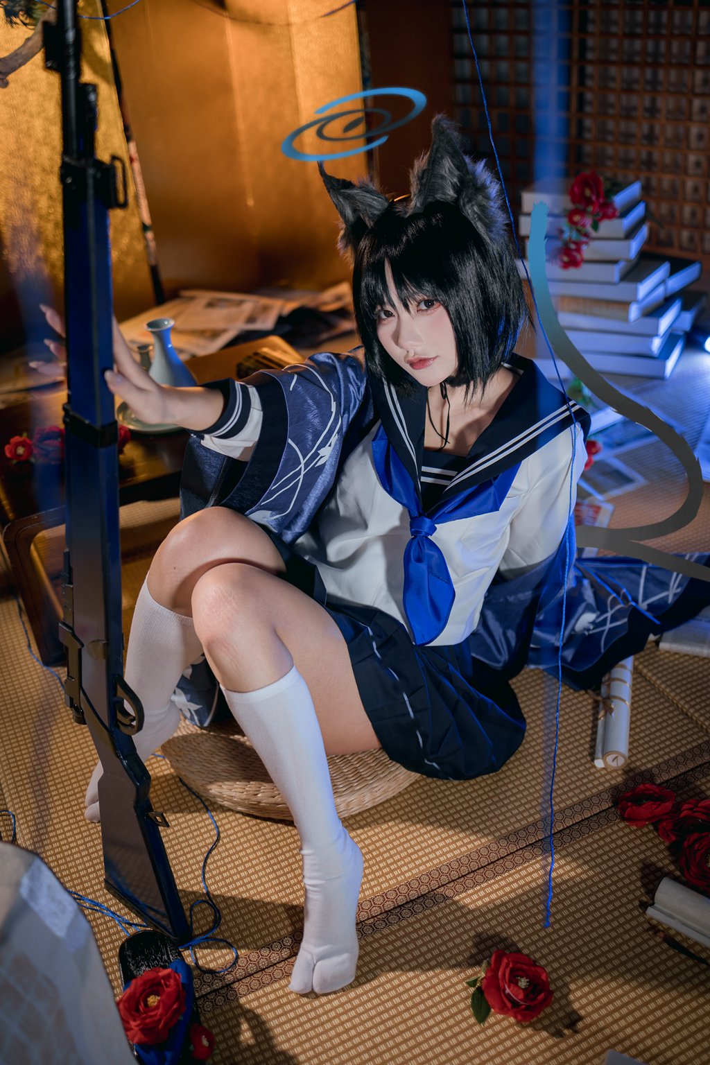 网紅Coser@是一只熊仔吗 蔚蓝档案 桐生桔梗[40P-220M] 网红写真-第2张