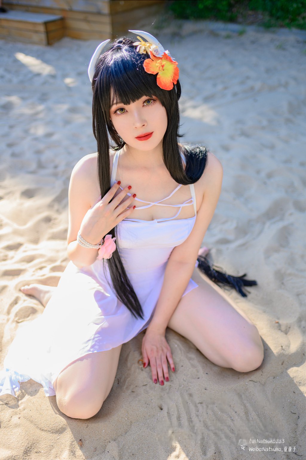动漫博主@Natsuko_夏夏子 碧蓝航线 比叡泳装[55P-290M] 网红写真-第1张