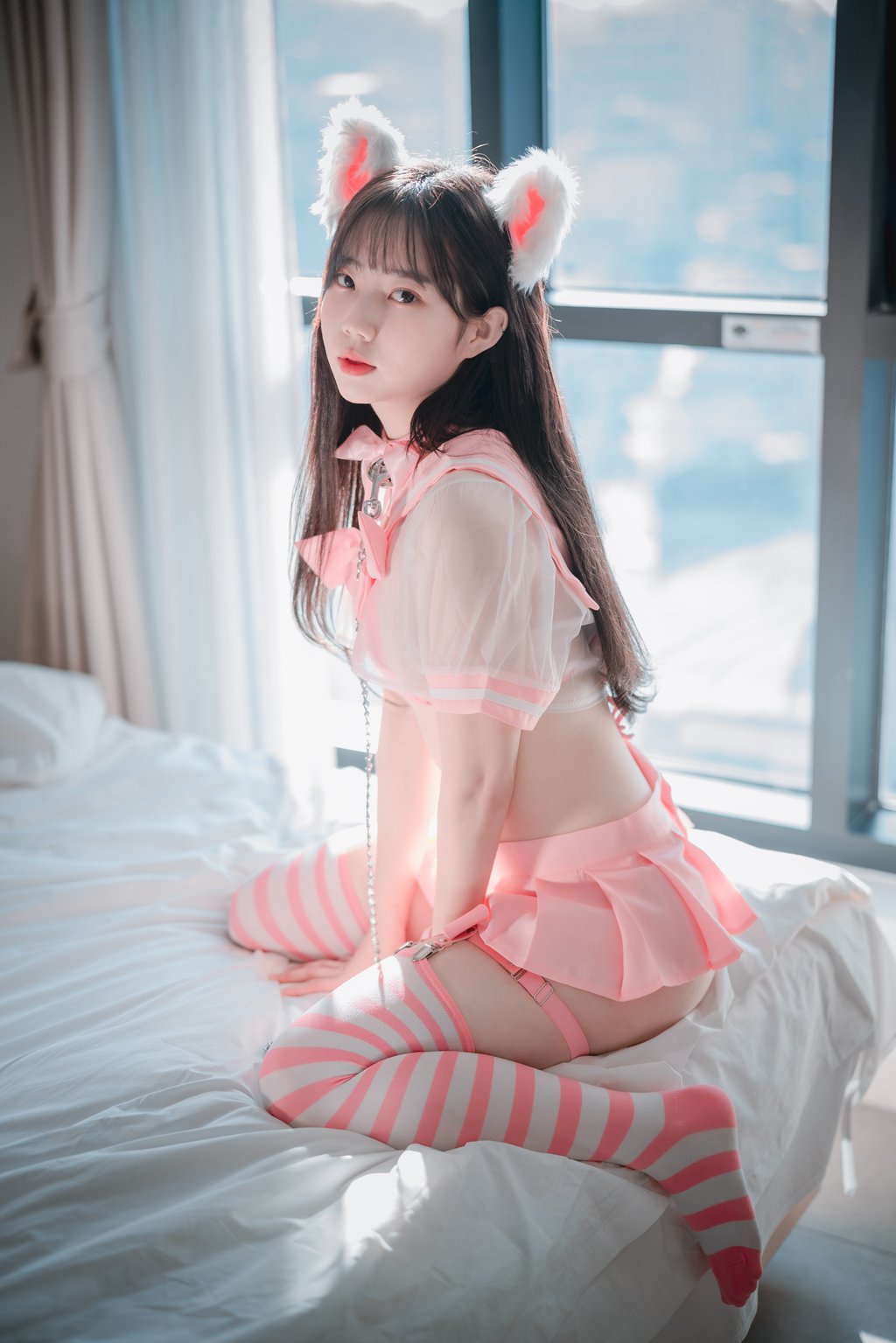 韩模写真@[DJAWA] NO.234 Myu_a – Catgirl in Pink [72P/892MB] 其它写真-第1张
