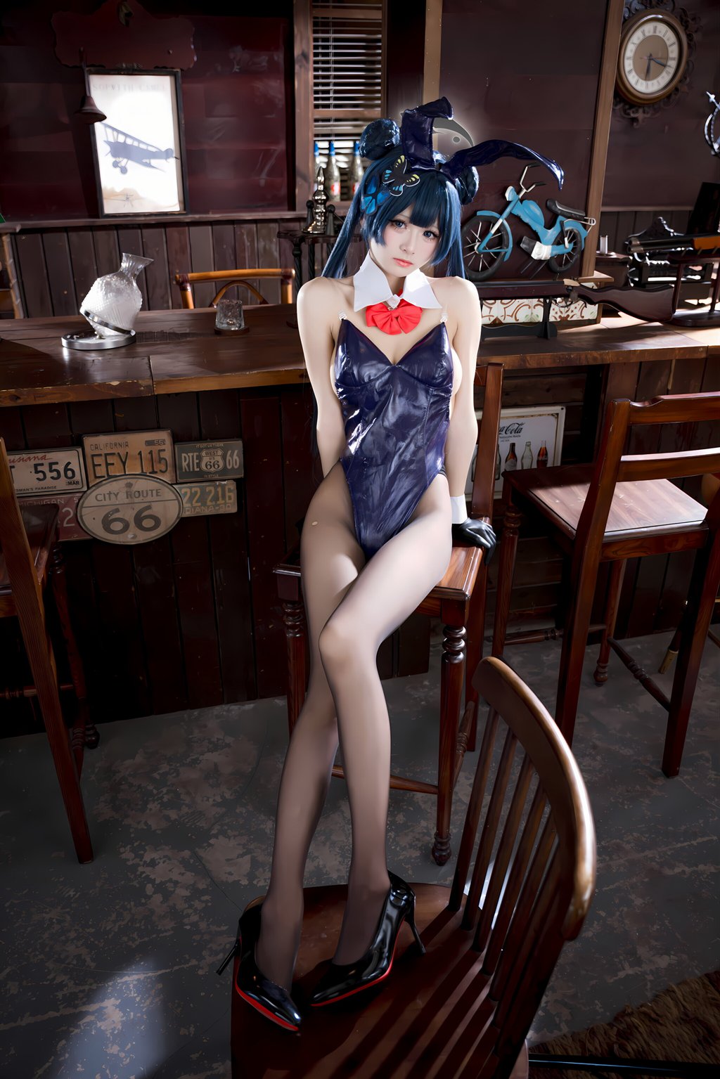 人气Coser@九柒喵 妃咲兔女郎[59P-322M] 网红写真-第4张