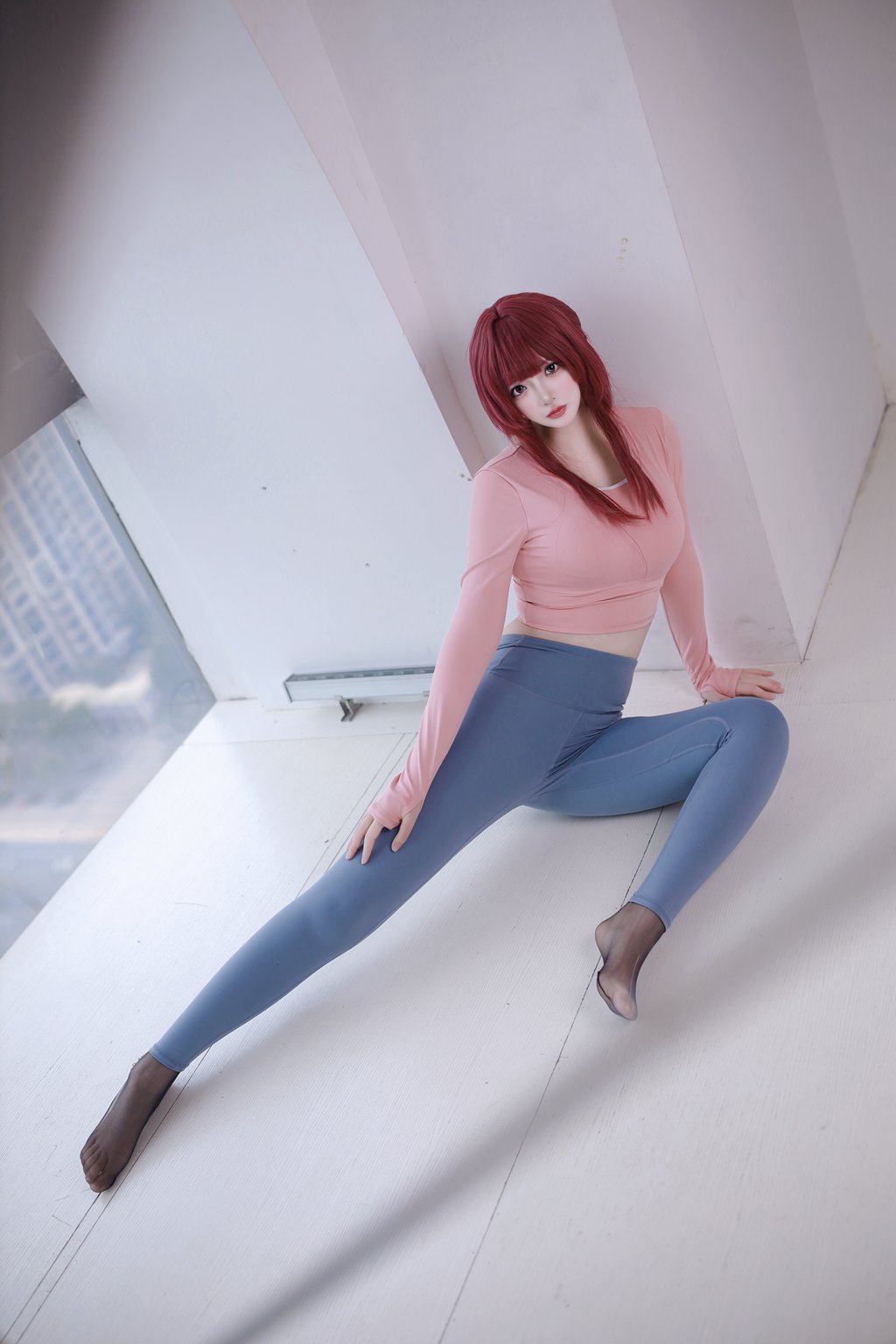 网紅Coser@疯猫ss 2024年二月限定 瑜伽服 卡芙卡 [58P-844MB] 网红写真-第4张