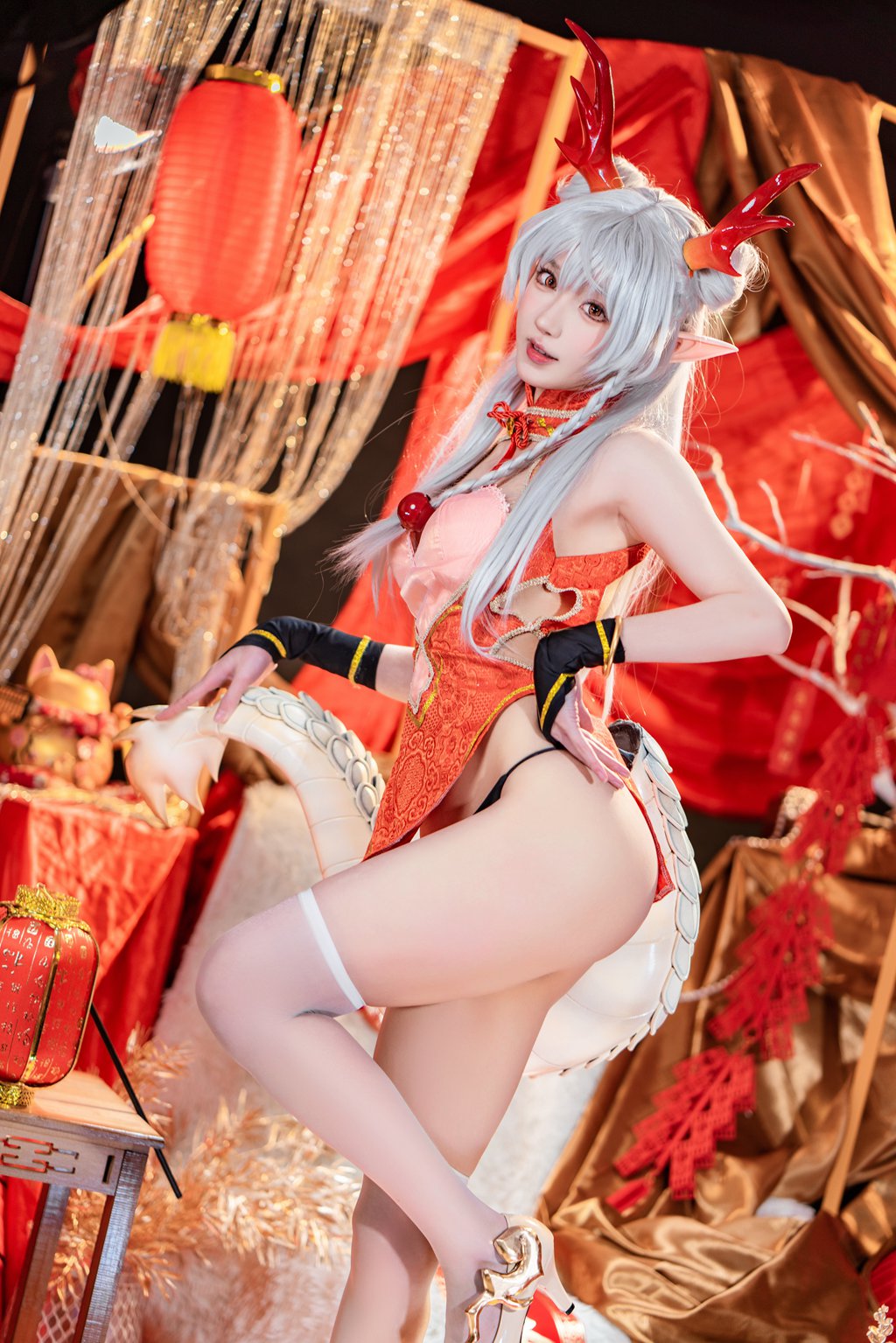 动漫博主@阿包也是兔娘 新春贺图 龙妹[44P-1V-783.2M] 网红写真-第4张